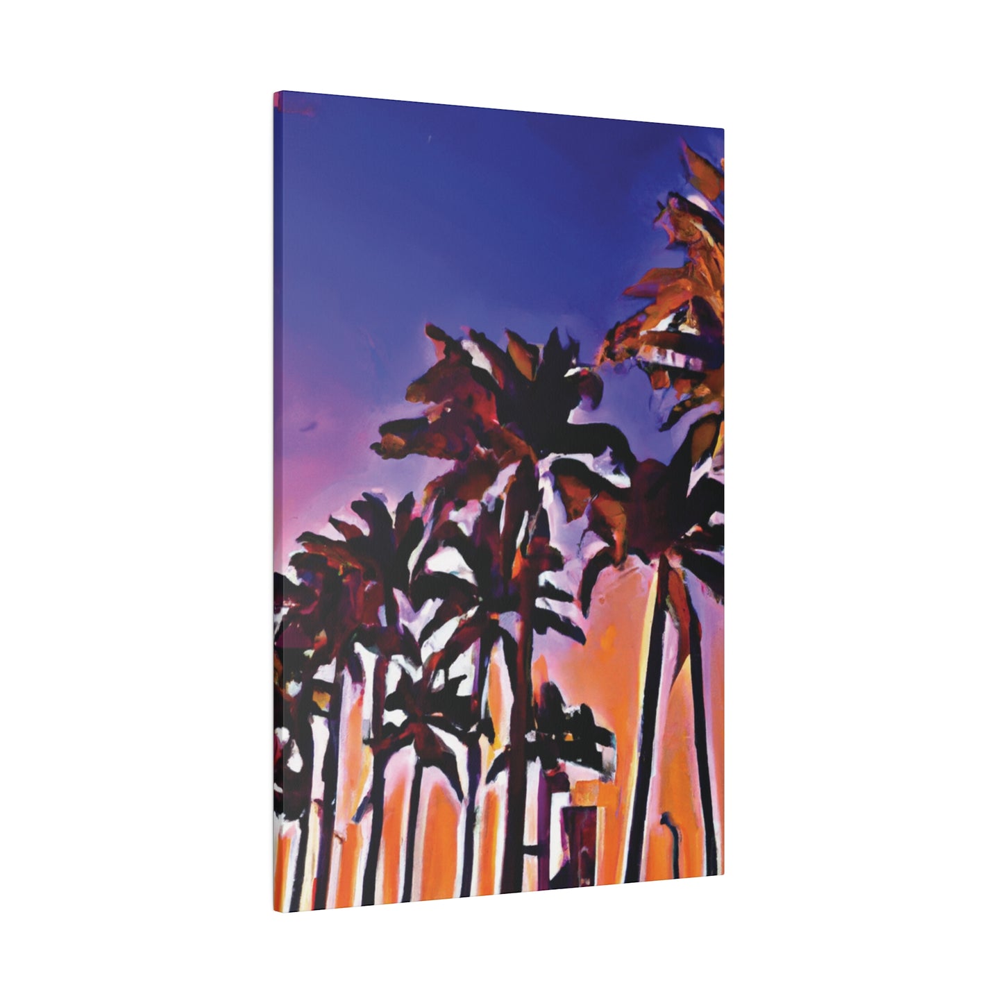 1463E - Miami Beach Sunset Painting Print | Miami | Beach | Sunset | Poster | Home Decor | Wall Art | Canvas