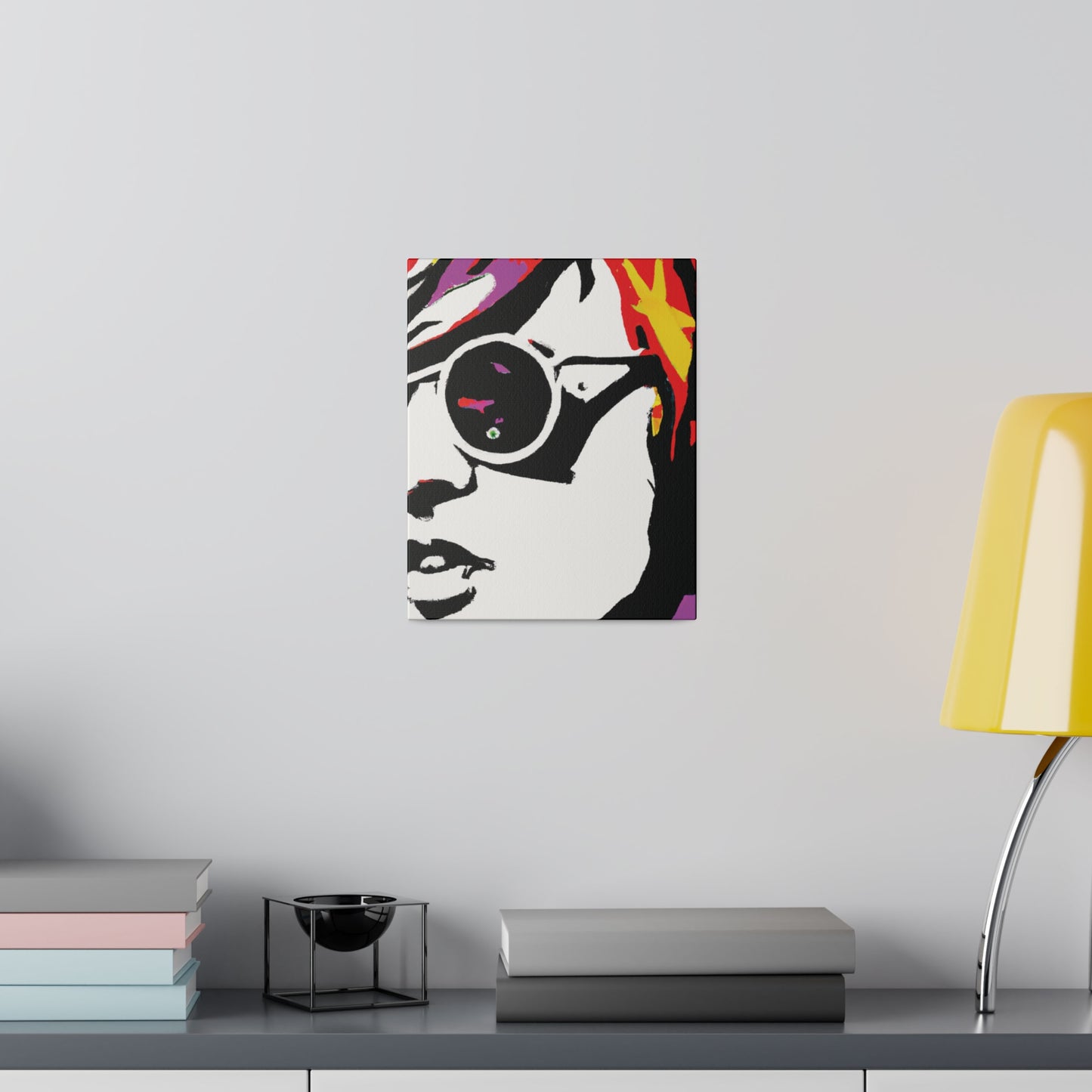 199N - Rockstar Painting Print | Face | Abstract | Poster | Home Decor | Wall Art | Music Art | Canvas