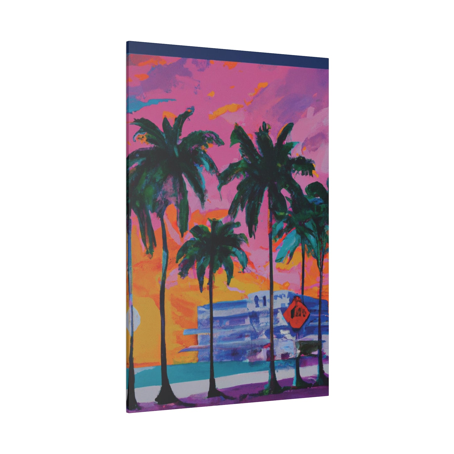 5487P - Miami Beach Sunset Painting Print | Miami | Beach | Sunset | Poster | Home Decor | Wall Art | Canvas