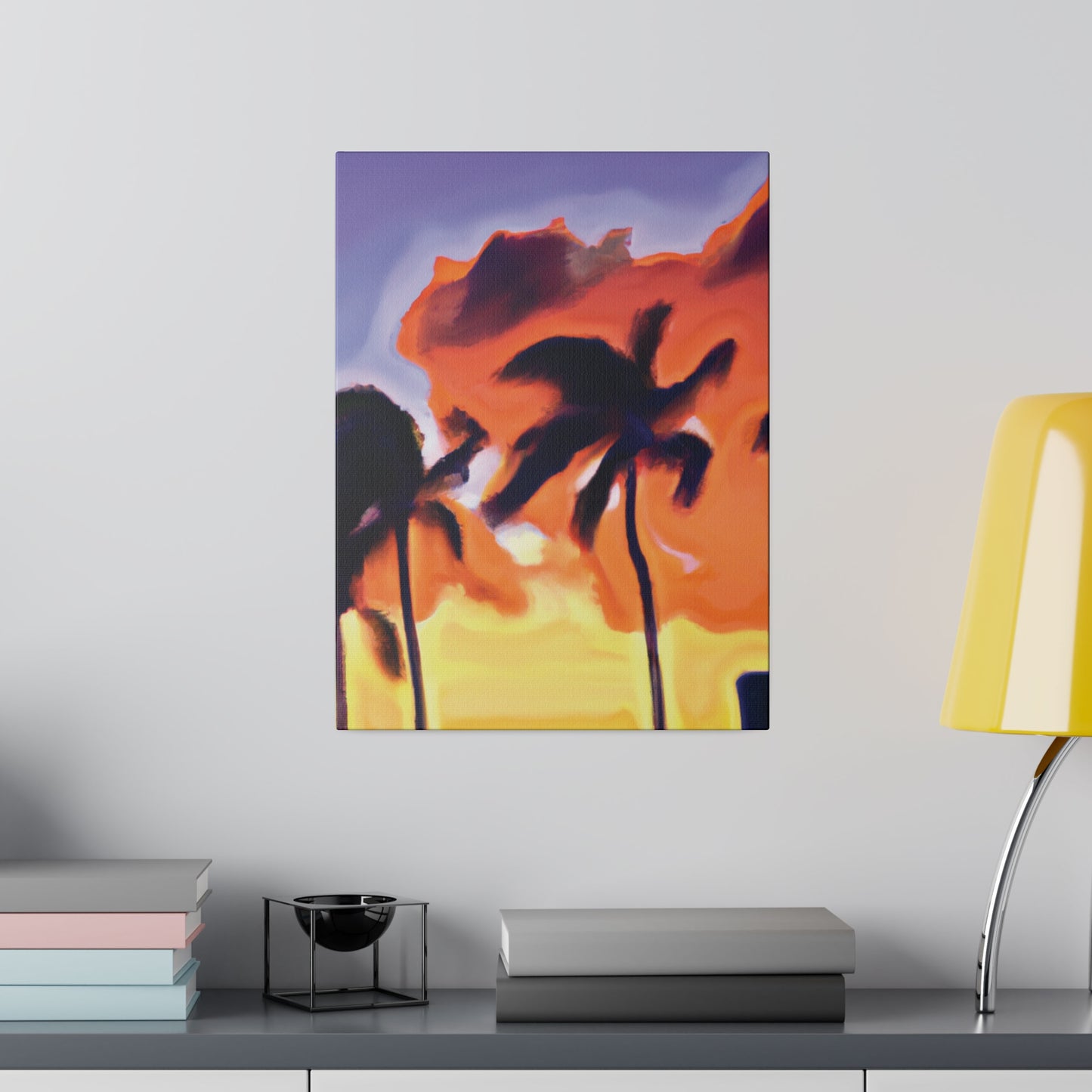 3415F - Miami Beach Sunset Painting Print | Miami | Beach | Sunset | Poster | Home Decor | Wall Art | Canvas