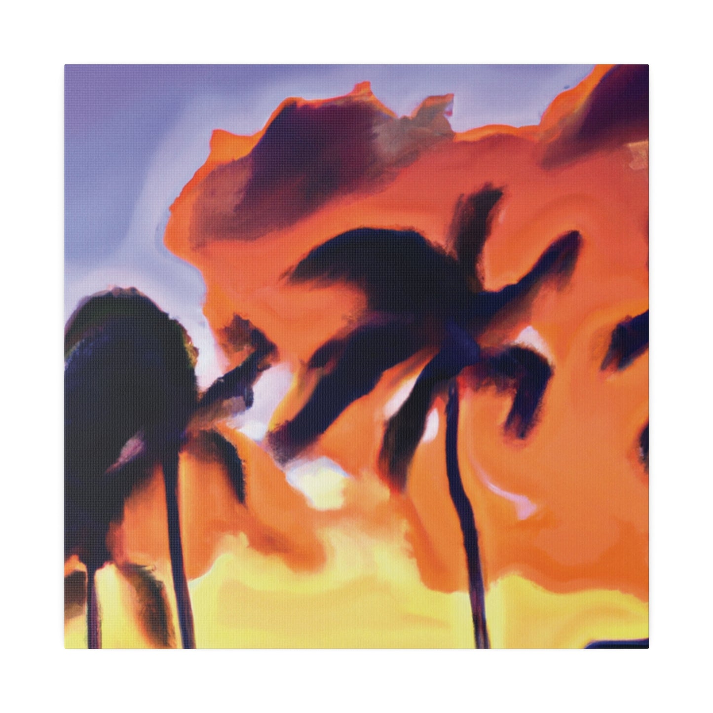 3415F - Miami Beach Sunset Painting Print | Miami | Beach | Sunset | Poster | Home Decor | Wall Art | Canvas