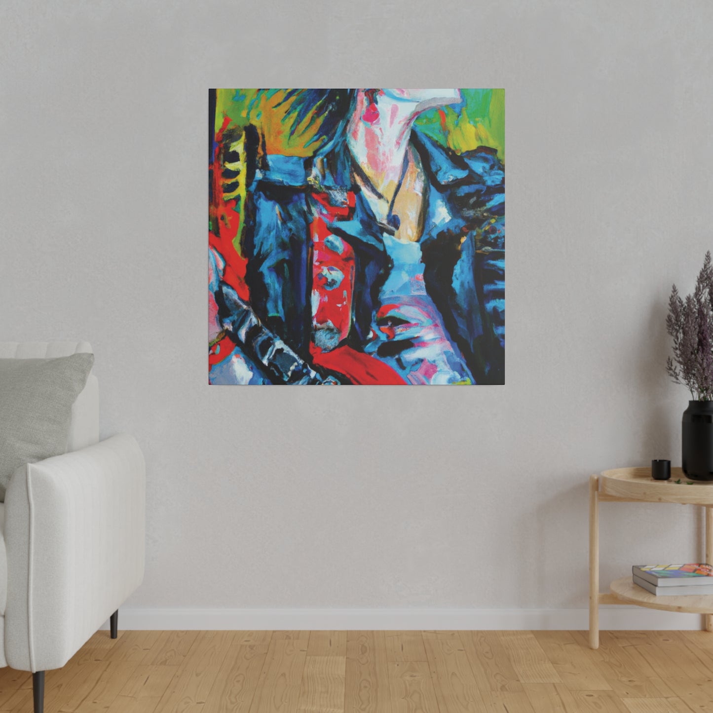 4109T - Rockstar Oil Painting Style Print | Poster | Home Decor | Wall Art | Music Art | Canvas