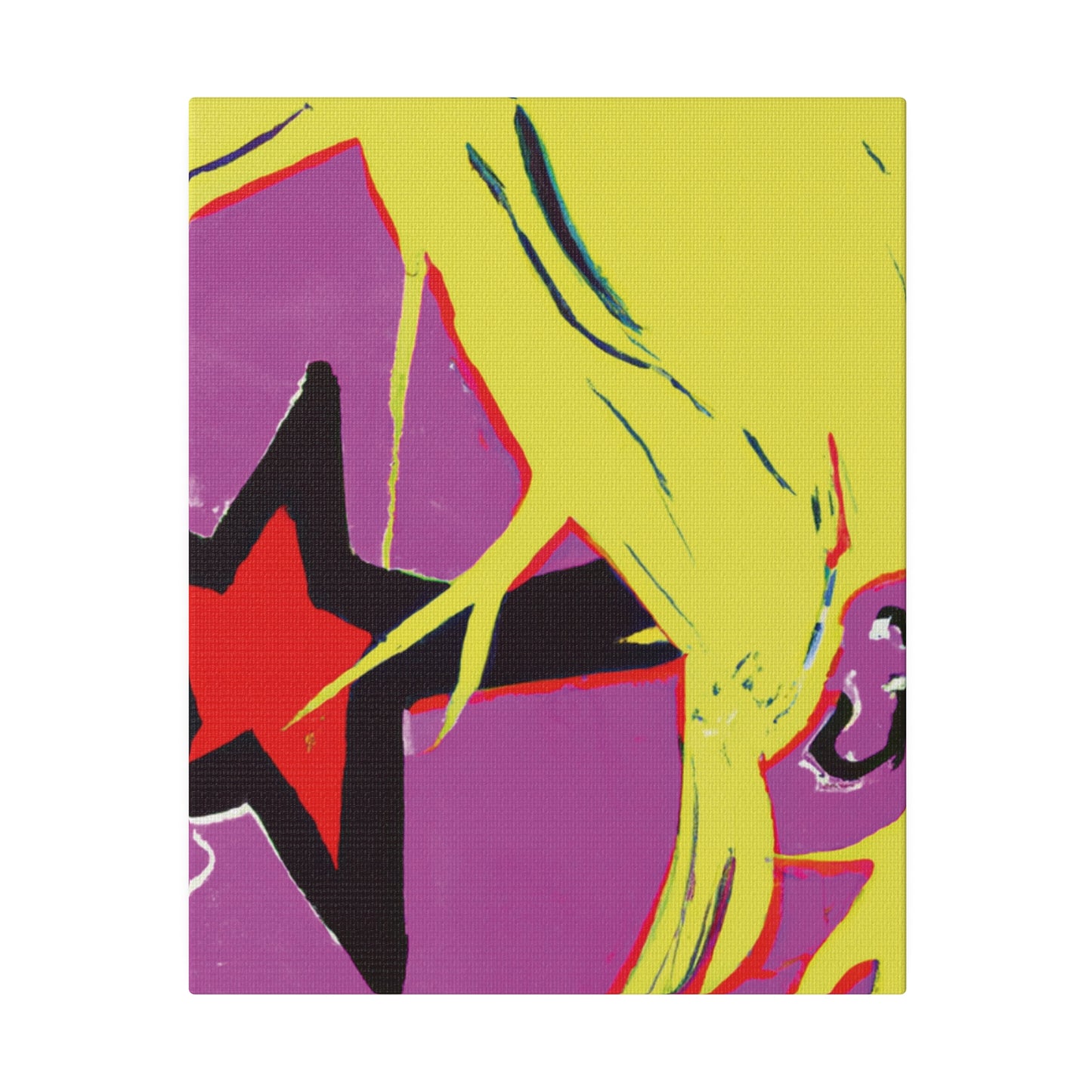 938K - Rockstar Painting Print | Face | Abstract | Poster | Home Decor | Wall Art | Music Art | Canvas