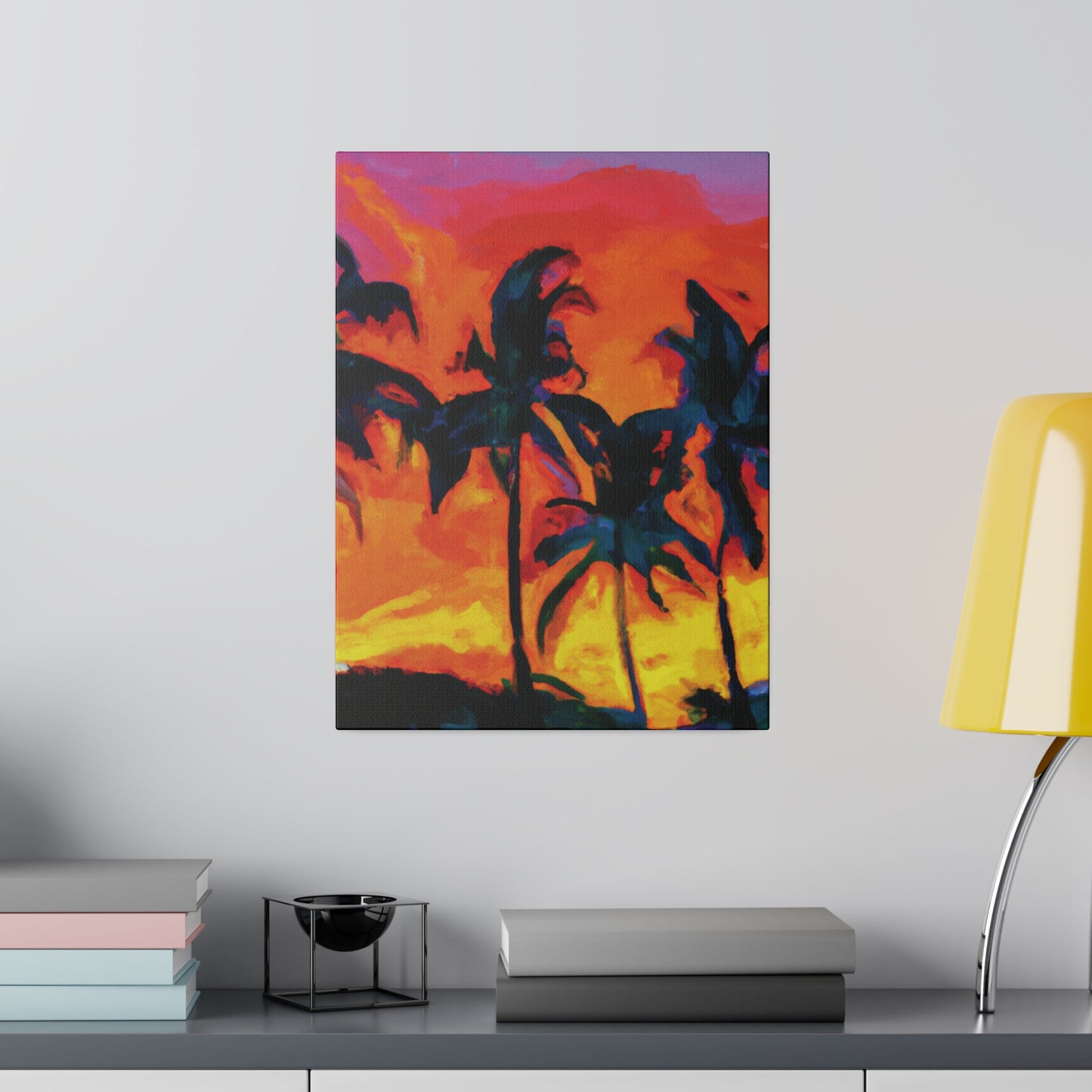 7487R - Miami Beach Sunset Painting Print | Miami | Beach | Sunset | Poster | Home Decor | Wall Art | Canvas