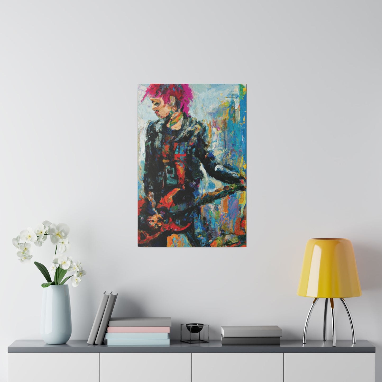 5258U - Rockstar Oil Painting Style Print | Poster | Home Decor | Wall Art | Music Art | Canvas