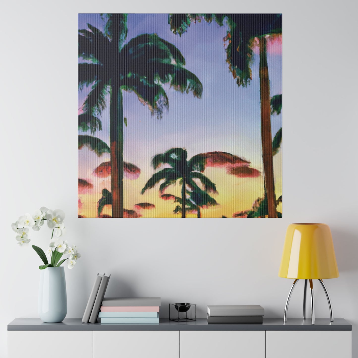 5202J - Miami Beach Sunset Painting Print | Miami | Beach | Sunset | Poster | Home Decor | Wall Art | Canvas