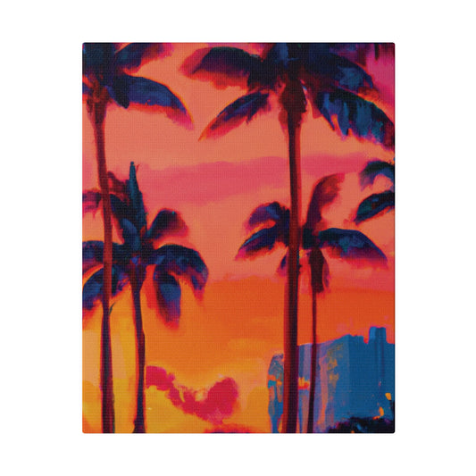 4456Y - Miami Beach Sunset Painting Print | Miami | Beach | Sunset | Poster | Home Decor | Wall Art | Canvas