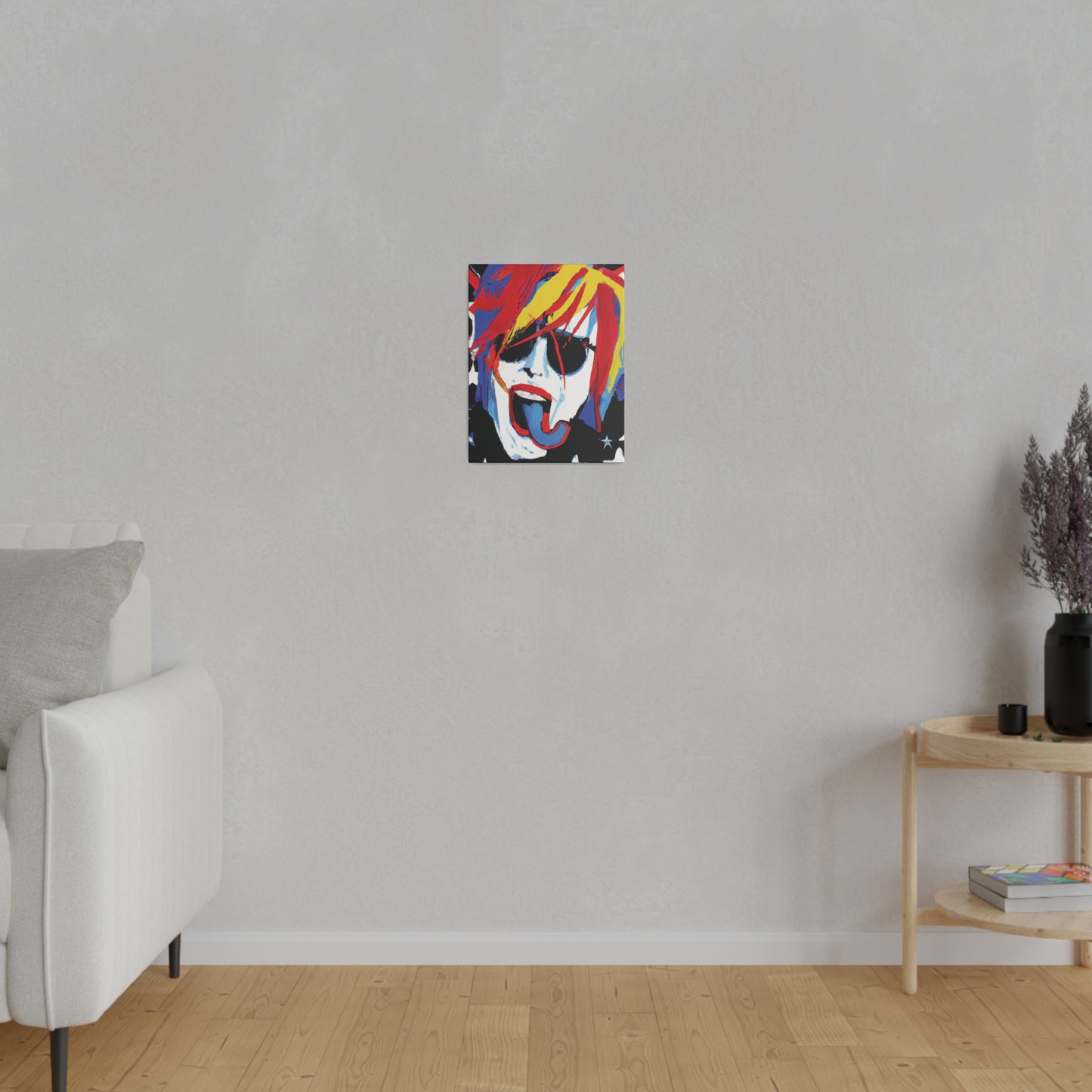 5376Y - Rockstar Painting Print | Face | Abstract | Poster | Home Decor | Wall Art | Music Art | Canvas