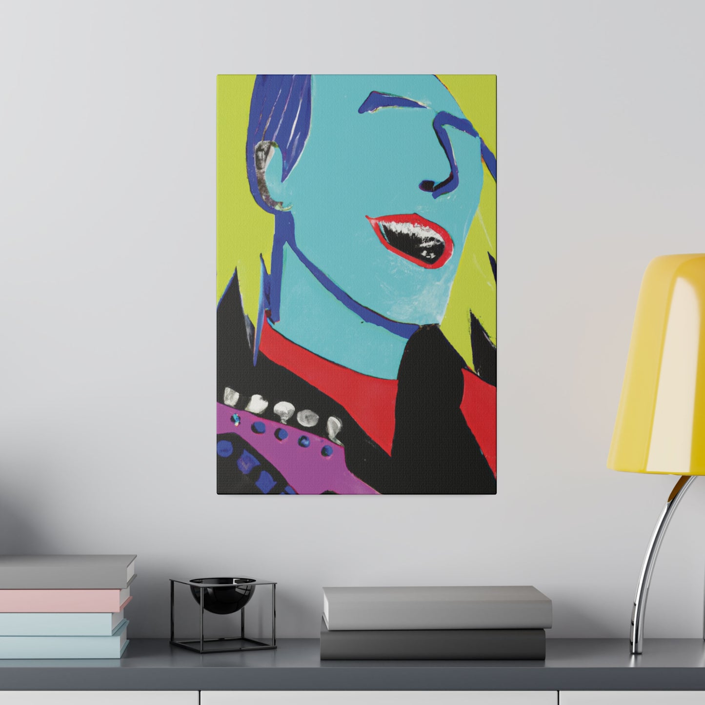 6451X - Rockstar Painting Print | Face | Abstract | Poster | Home Decor | Wall Art | Music Art | Canvas