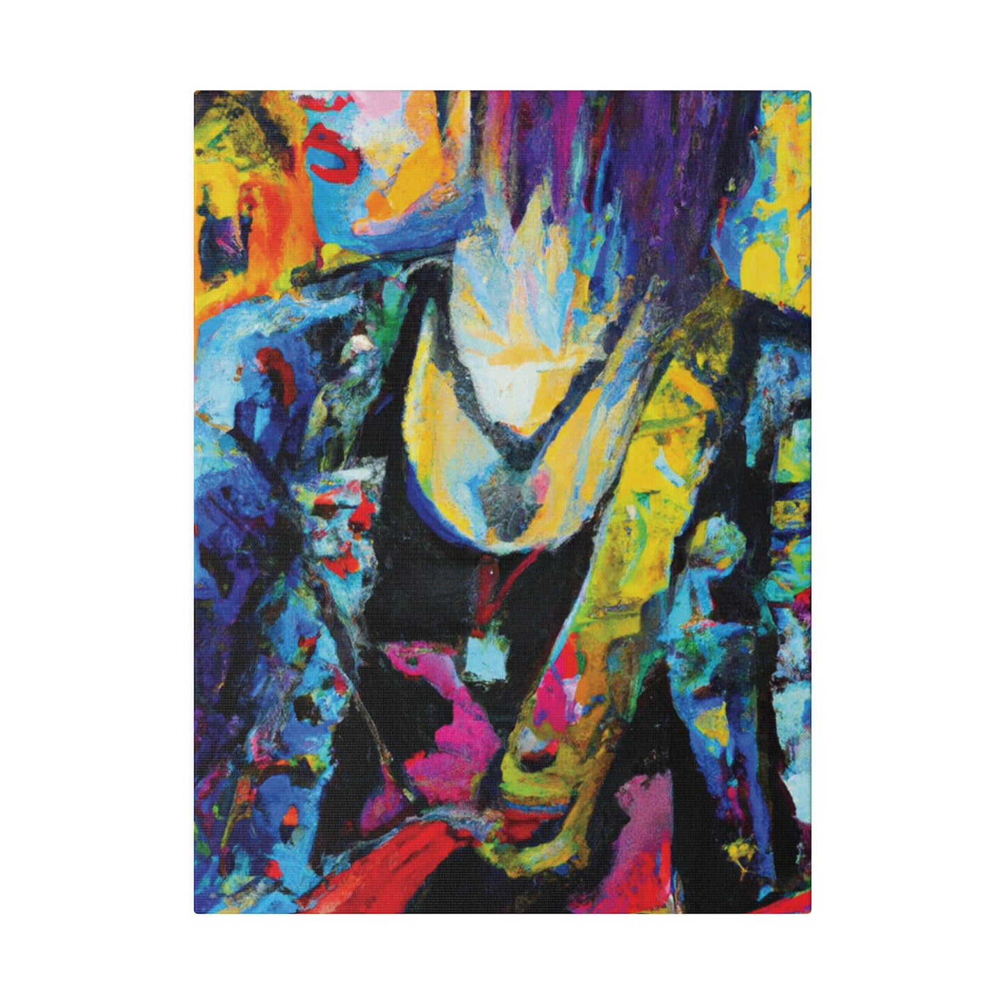 9756Z - Rockstar Oil Painting Style Print | Poster | Home Decor | Wall Art | Music Art | Canvas