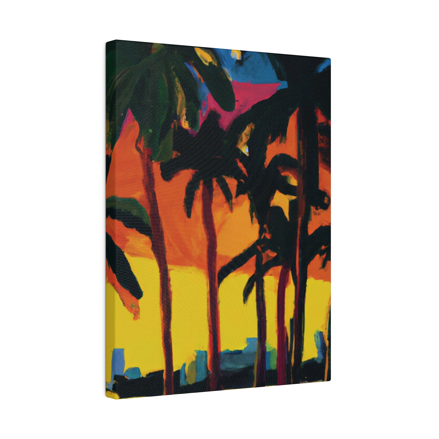 7398G - Miami Beach Sunset Painting Print | Miami | Beach | Sunset | Poster | Home Decor | Wall Art | Canvas