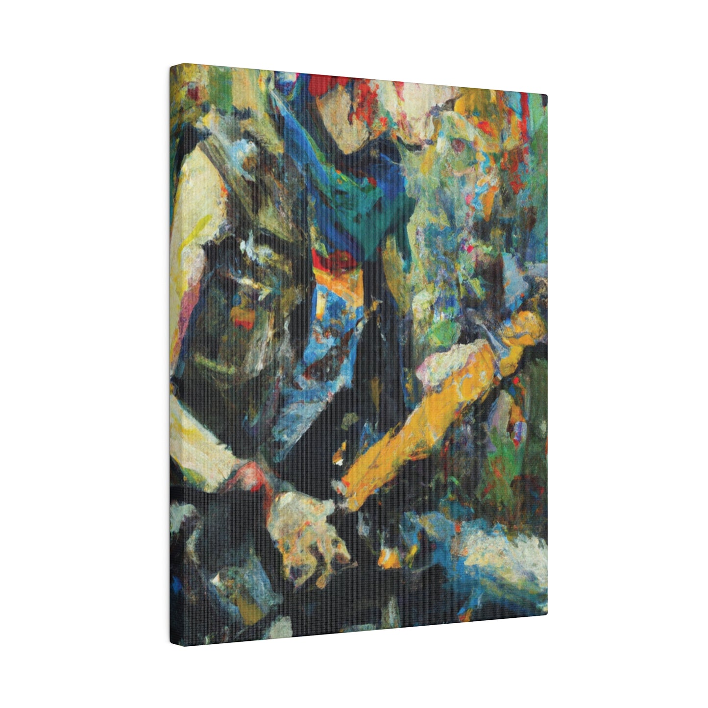 3758W - Rockstar Oil Painting Style Print | Poster | Home Decor | Wall Art | Music Art | Canvas