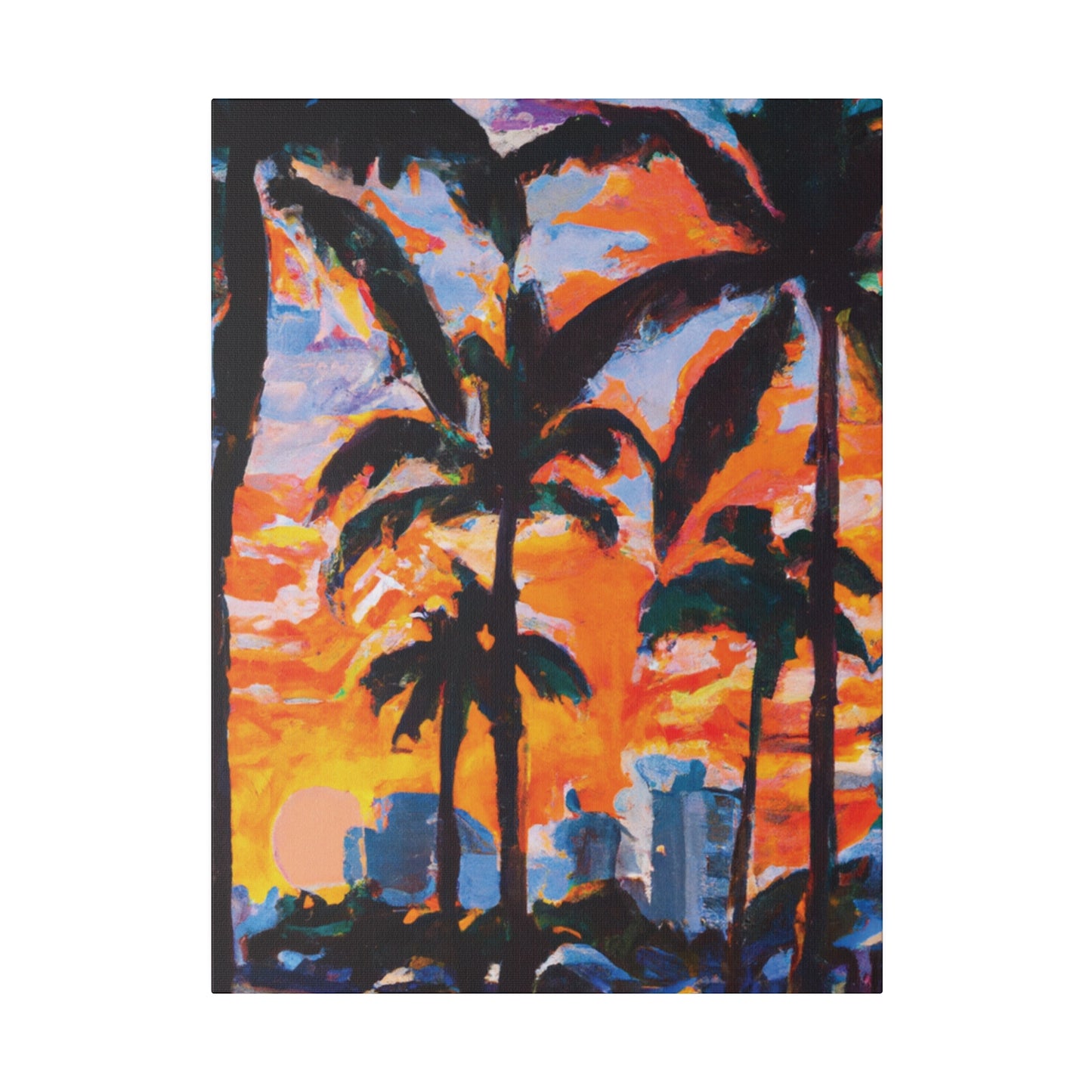 8957Q - Miami Beach Sunset Painting Print | Miami | Beach | Sunset | Poster | Home Decor | Wall Art | Canvas