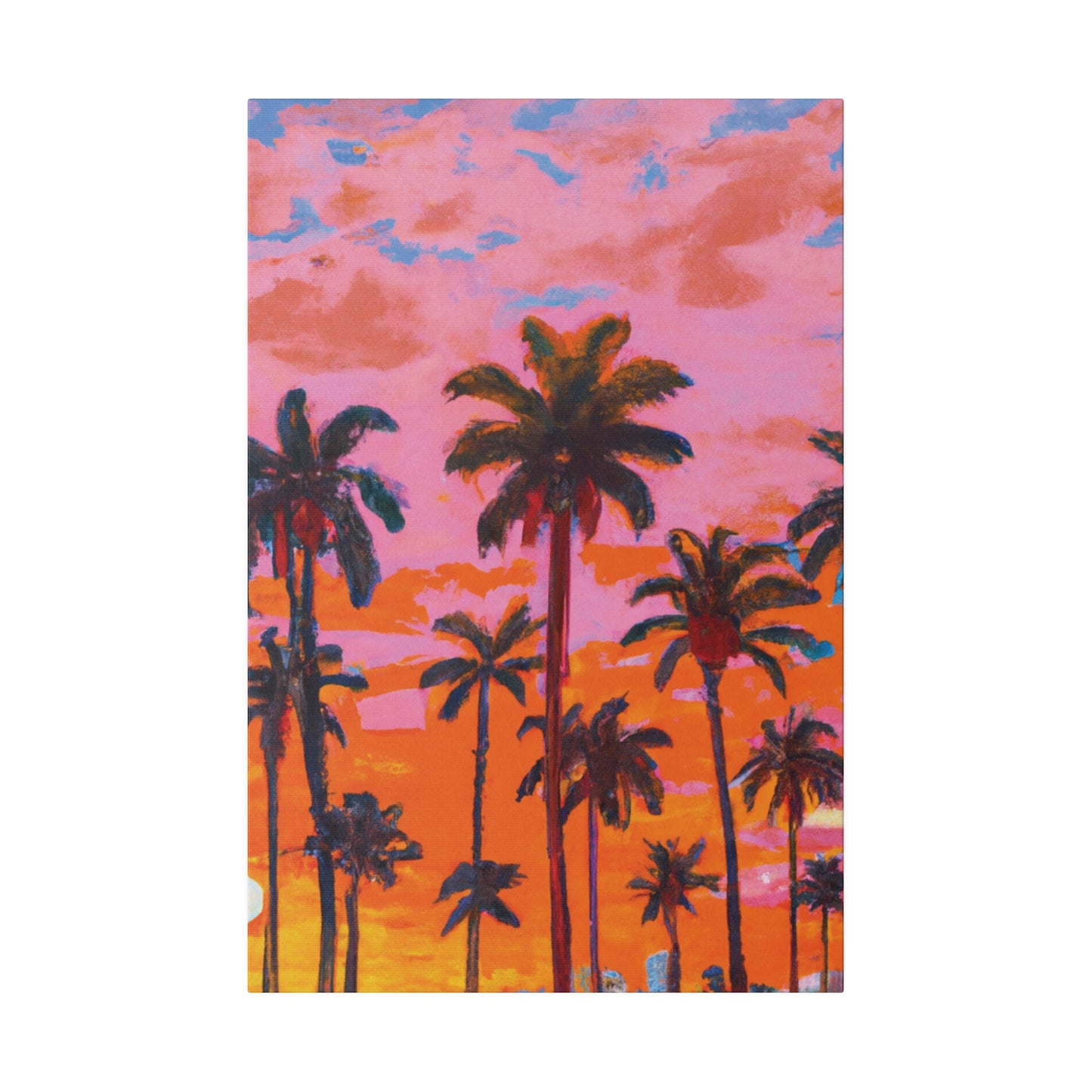 9385A - Miami Beach Sunset Painting Print | Miami | Beach | Sunset | Poster | Home Decor | Wall Art | Canvas