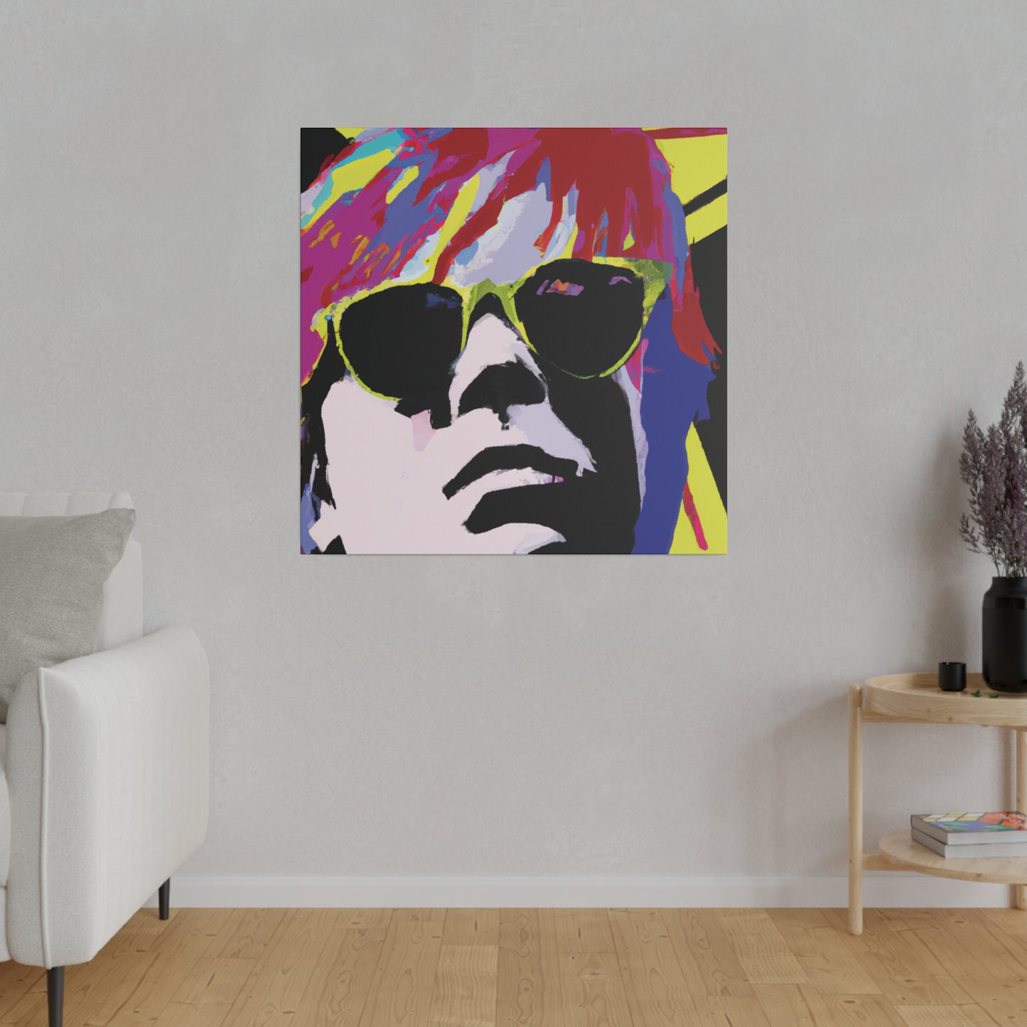 2184J - Rockstar Painting Print | Face | Abstract | Poster | Home Decor | Wall Art | Music Art | Canvas