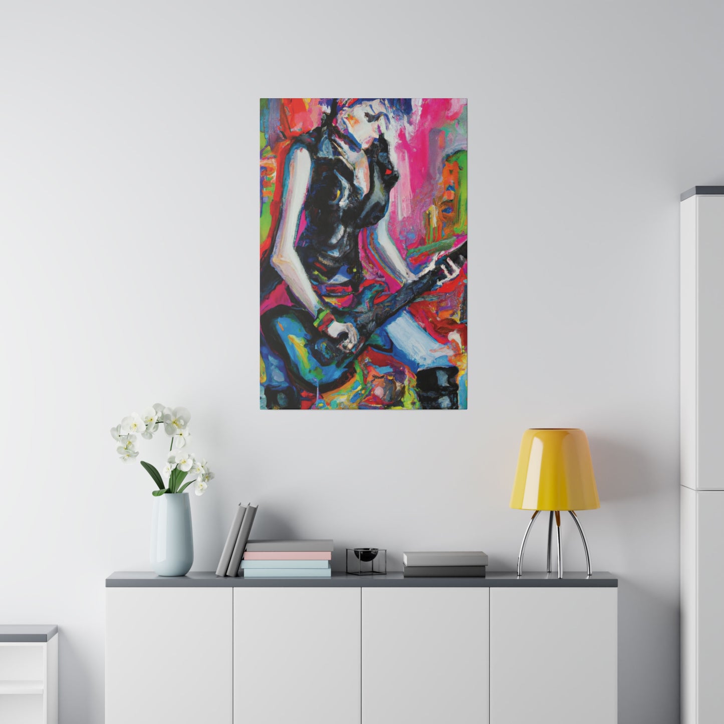 795W - Rockstar Oil Painting Style Print | Poster | Home Decor | Wall Art | Music Art | Canvas