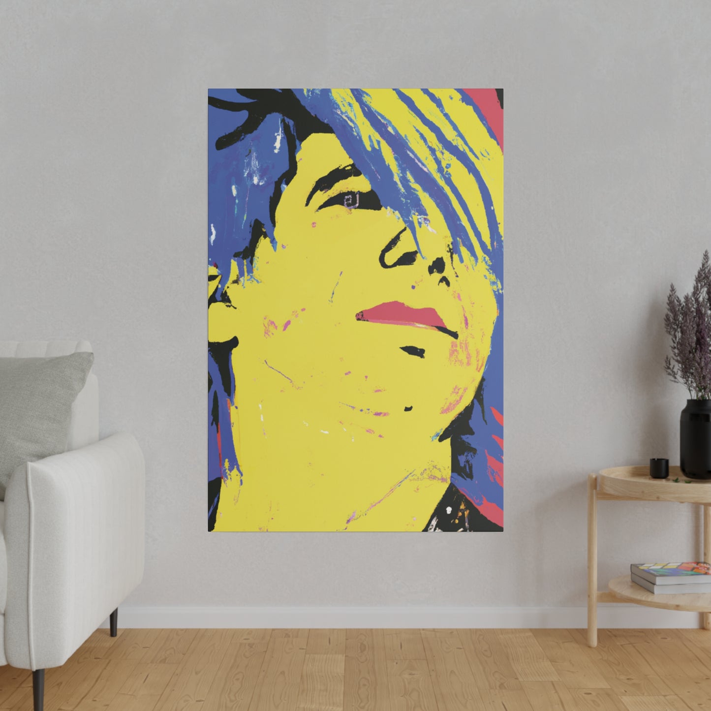 4894A - Rockstar Painting Print | Face | Abstract | Poster | Home Decor | Wall Art | Music Art | Canvas