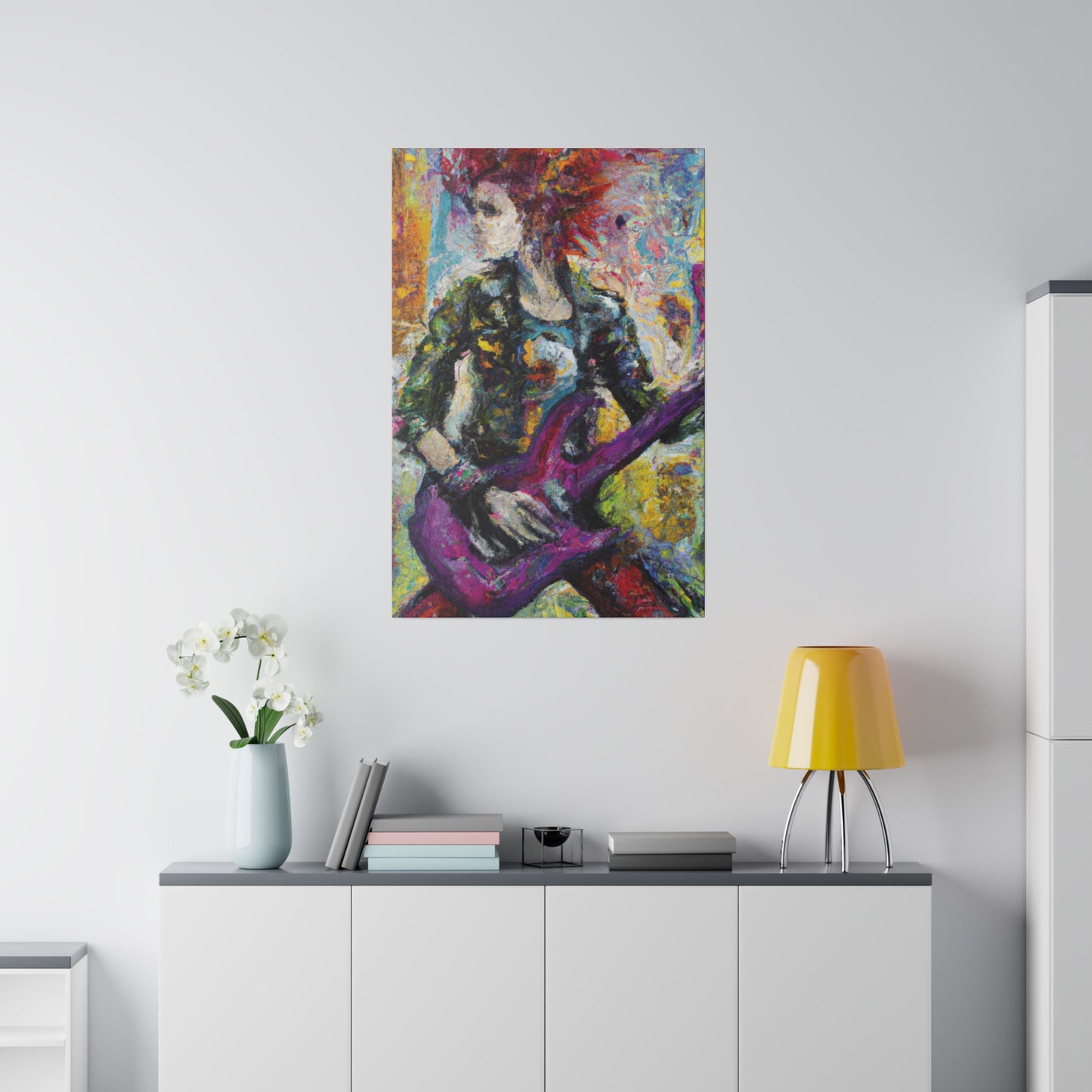 5487U - Rockstar Oil Painting Style Print | Poster | Home Decor | Wall Art | Music Art | Canvas