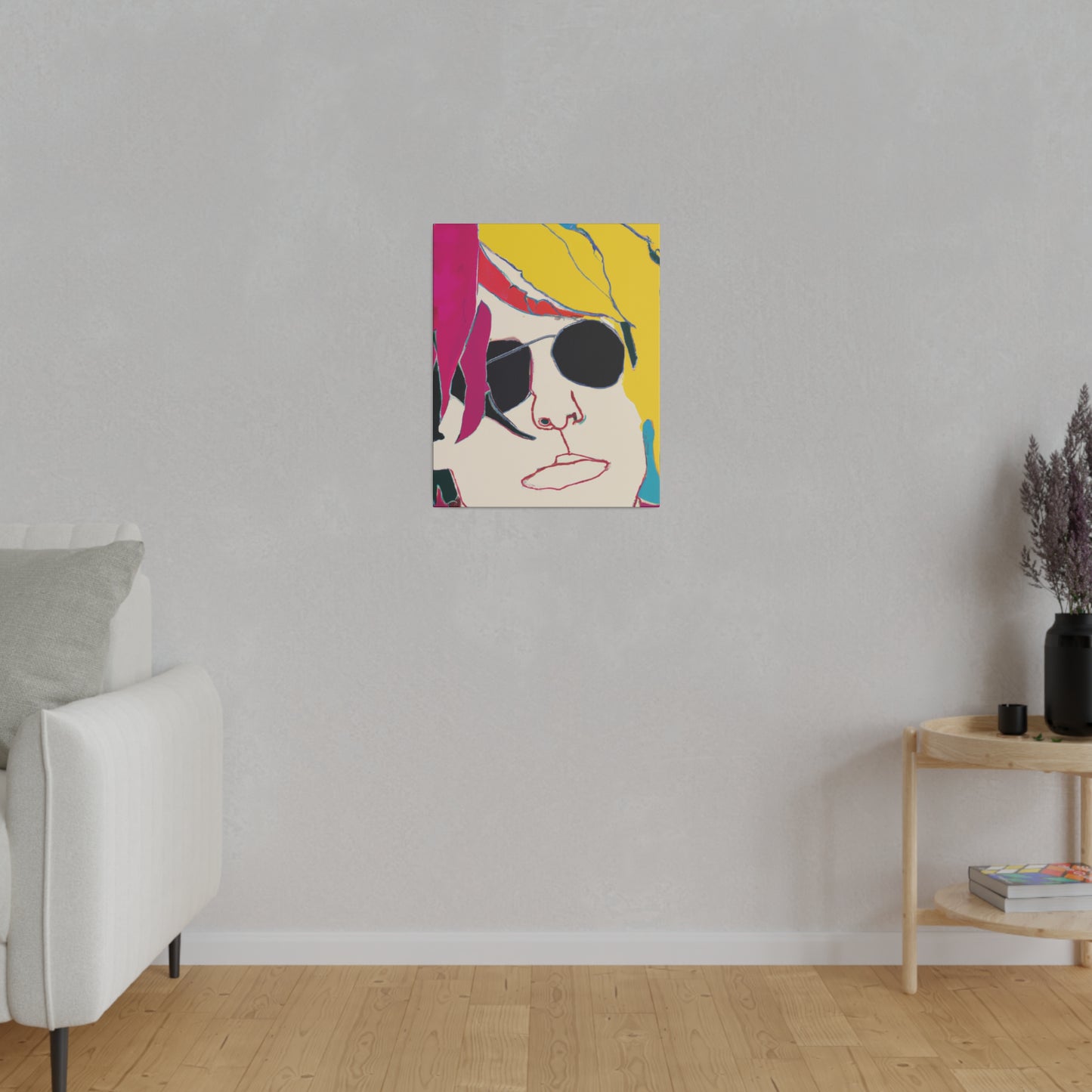 9138E - Rockstar Painting Print | Face | Abstract | Poster | Home Decor | Wall Art | Music Art | Canvas