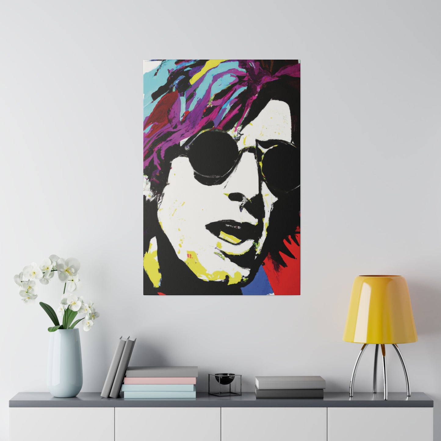 9436F - Rockstar Painting Print | Face | Abstract | Poster | Home Decor | Wall Art | Music Art | Canvas