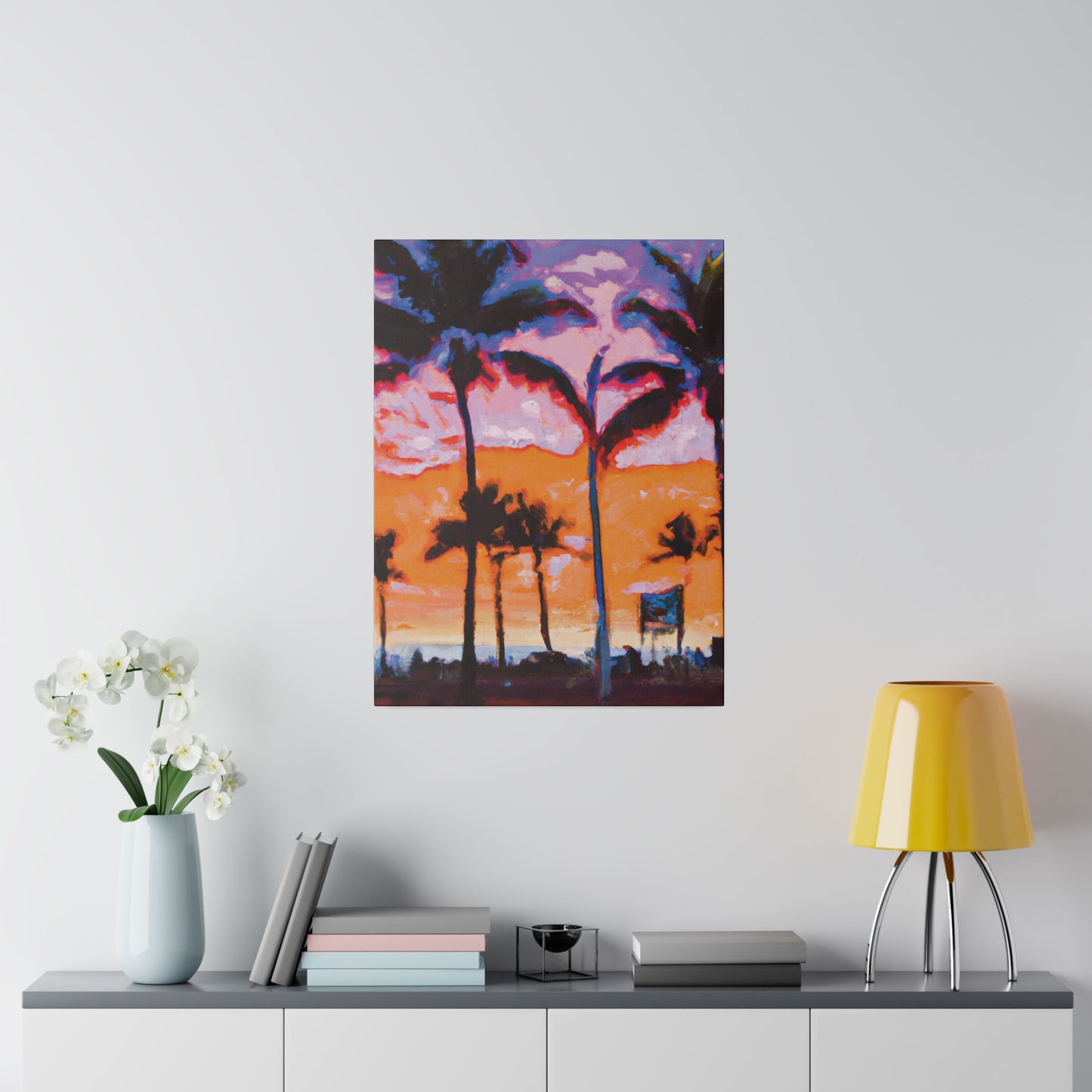 8373X - Miami Beach Sunset Painting Print | Miami | Beach | Sunset | Poster | Home Decor | Wall Art | Canvas