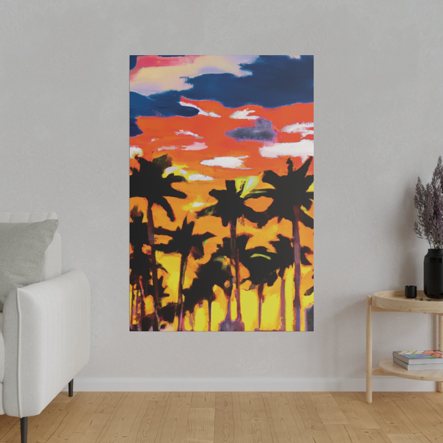 8206A - Miami Beach Sunset Painting Print | Miami | Beach | Sunset | Poster | Home Decor | Wall Art | Canvas