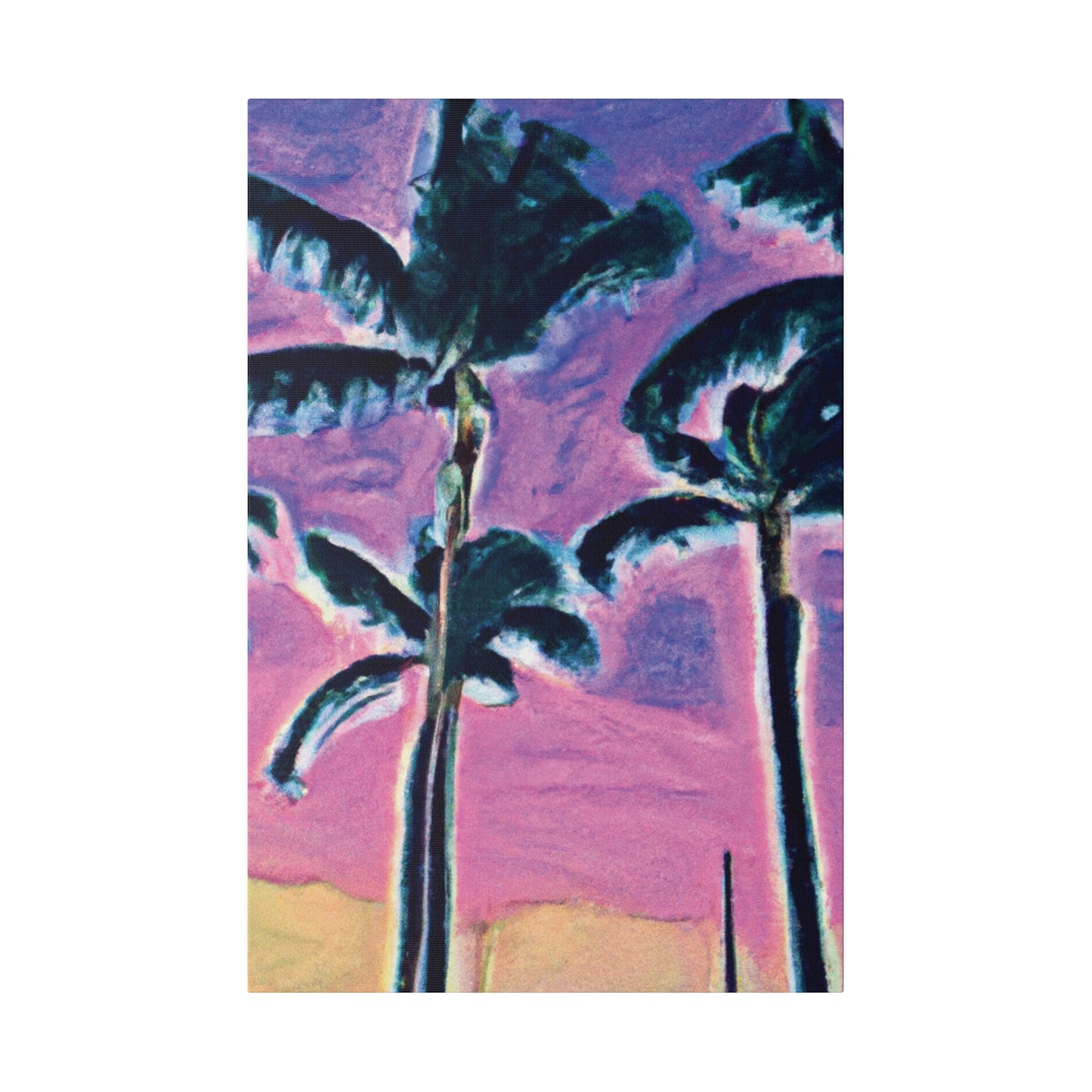 5697K - Miami Beach Sunset Painting Print | Miami | Beach | Sunset | Poster | Home Decor | Wall Art | Canvas