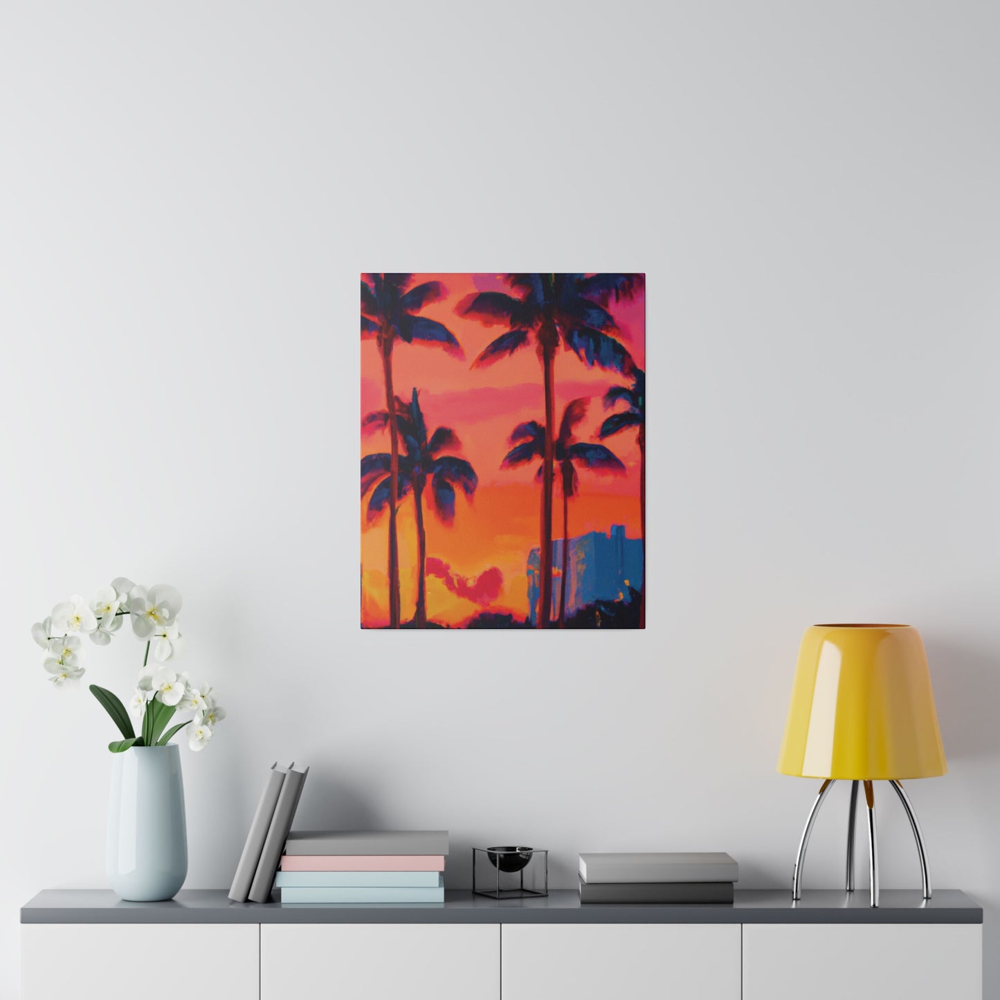 4456Y - Miami Beach Sunset Painting Print | Miami | Beach | Sunset | Poster | Home Decor | Wall Art | Canvas