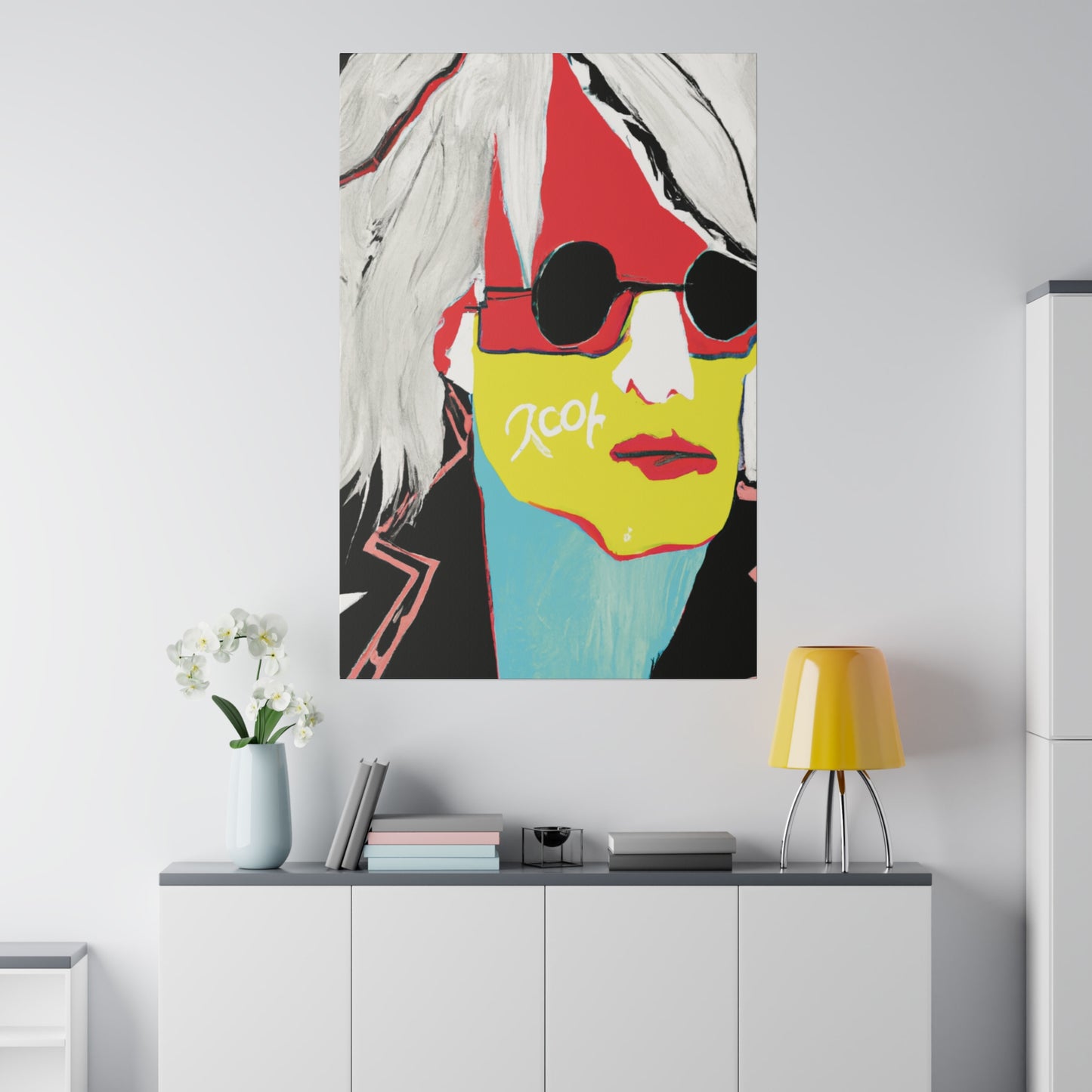 6953R - Rockstar Painting Print | Face | Abstract | Poster | Home Decor | Wall Art | Music Art | Canvas