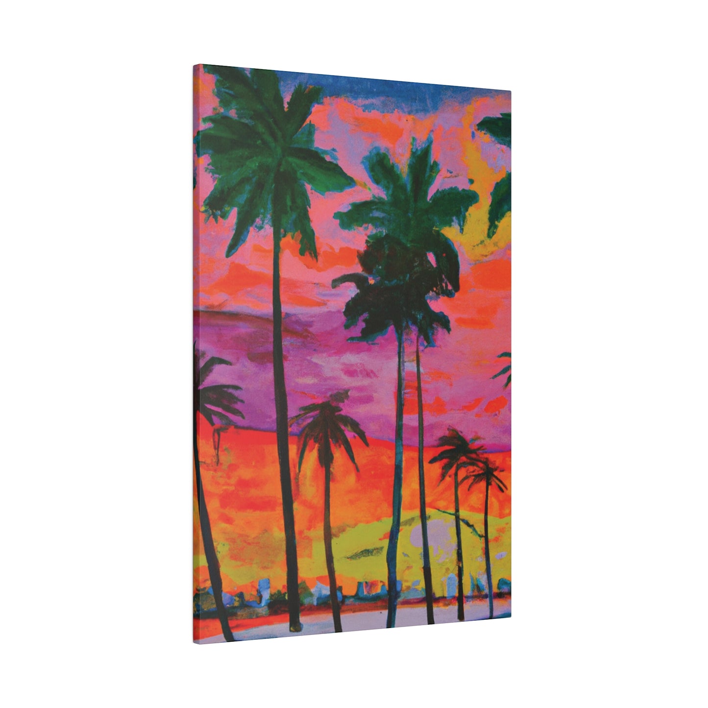 5783Q - Miami Beach Sunset Painting Print | Miami | Beach | Sunset | Poster | Home Decor | Wall Art | Canvas