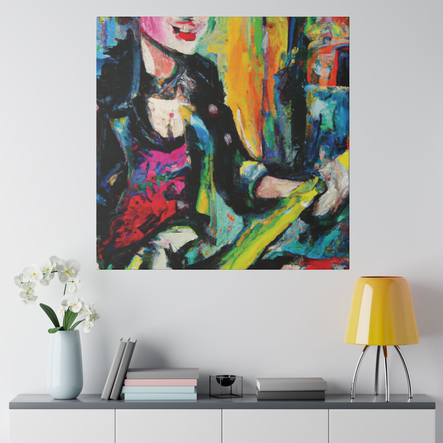 2784T - Rockstar Oil Painting Style Print | Poster | Home Decor | Wall Art | Music Art | Canvas