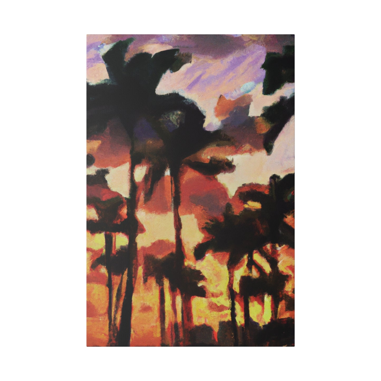 8396Z - Miami Beach Sunset Painting Print | Miami | Beach | Sunset | Poster | Home Decor | Wall Art | Canvas