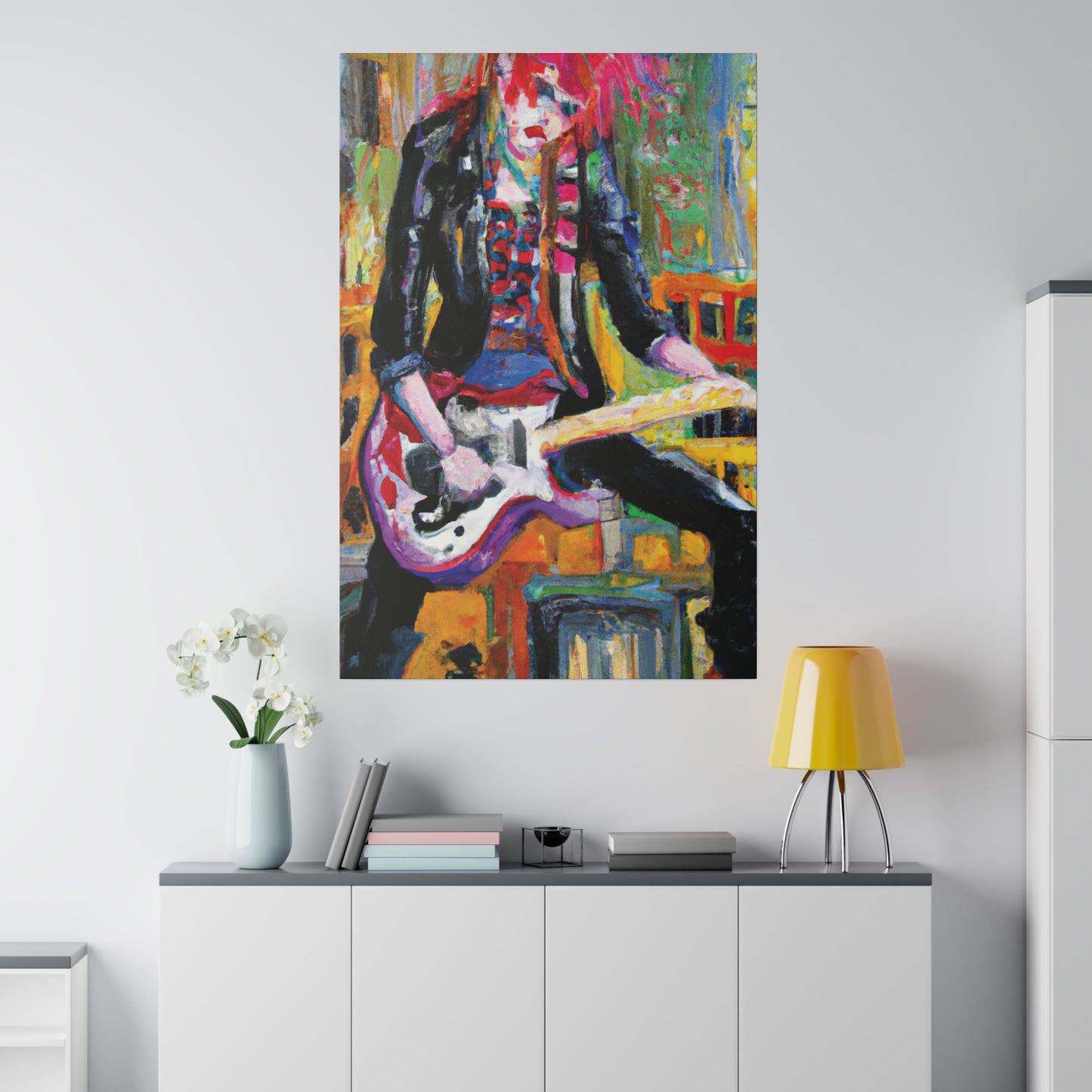 834H - Rockstar Oil Painting Style Print | Poster | Home Decor | Wall Art | Music Art | Canvas