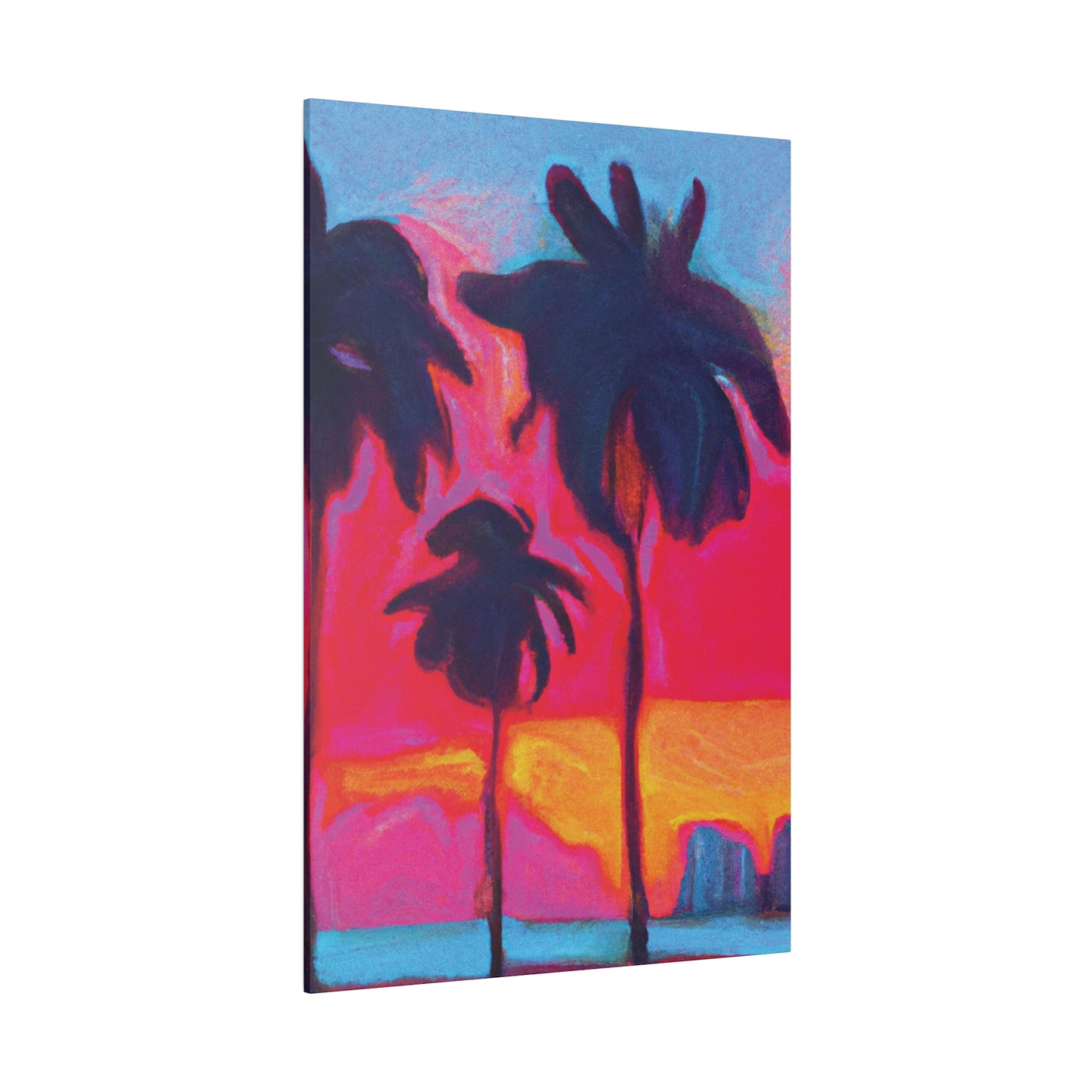 4879H - Miami Beach Sunset Painting Print | Miami | Beach | Sunset | Poster | Home Decor | Wall Art | Canvas