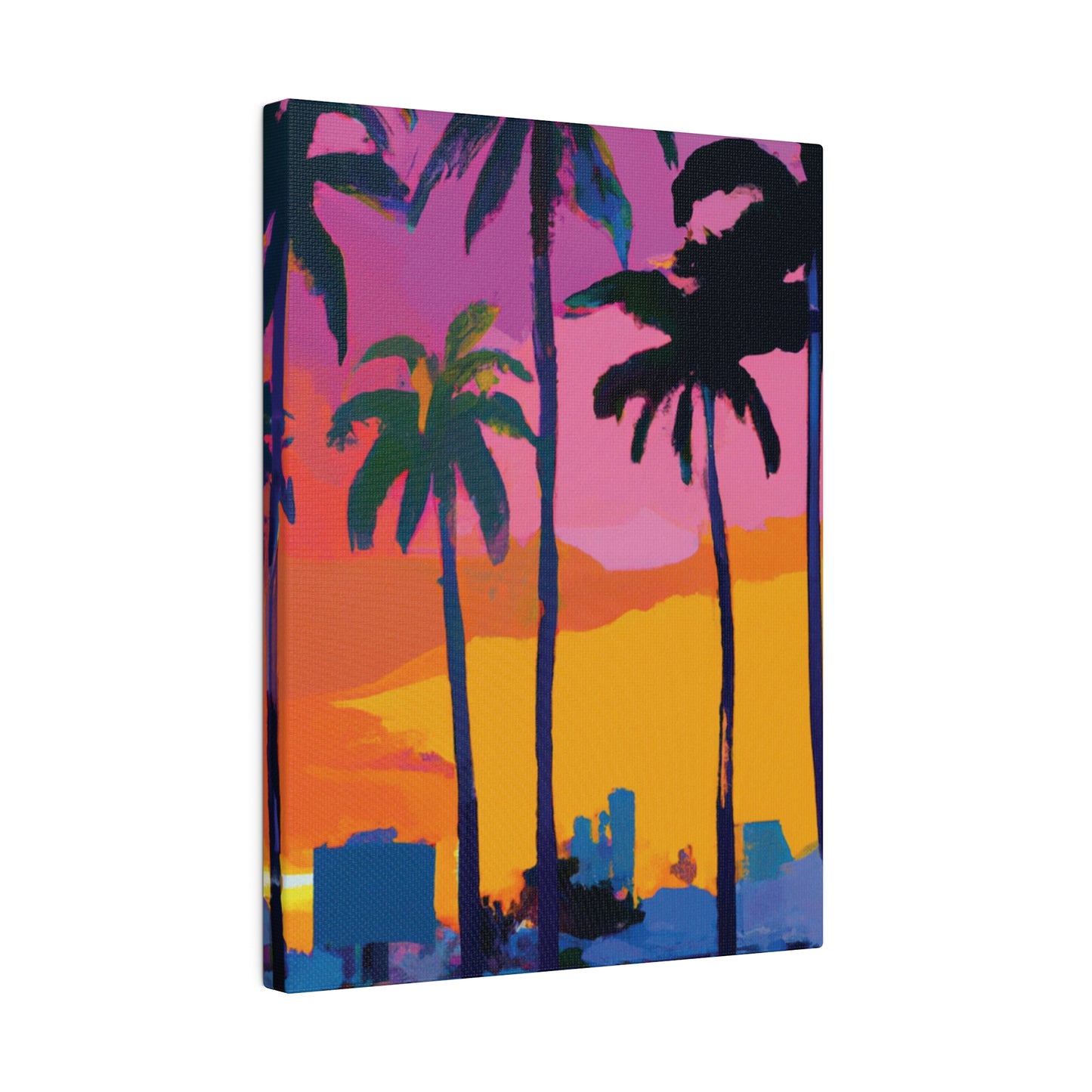 3546F - Miami Beach Sunset Painting Print | Miami | Beach | Sunset | Poster | Home Decor | Wall Art | Canvas