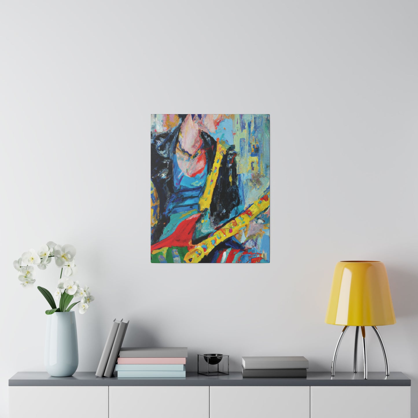 514Y - Rockstar Oil Painting Style Print | Poster | Home Decor | Wall Art | Music Art | Canvas