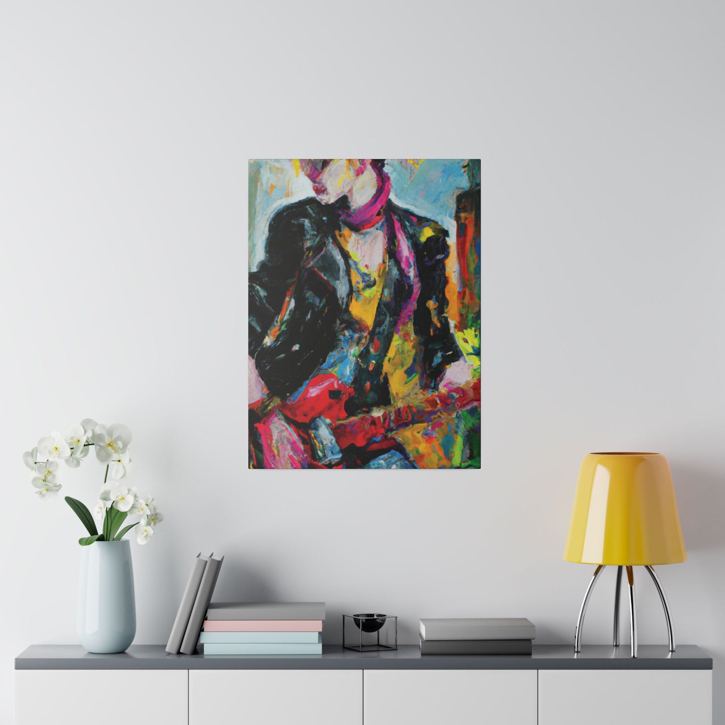 8178F - Rockstar Oil Painting Style Print | Poster | Home Decor | Wall Art | Music Art | Canvas