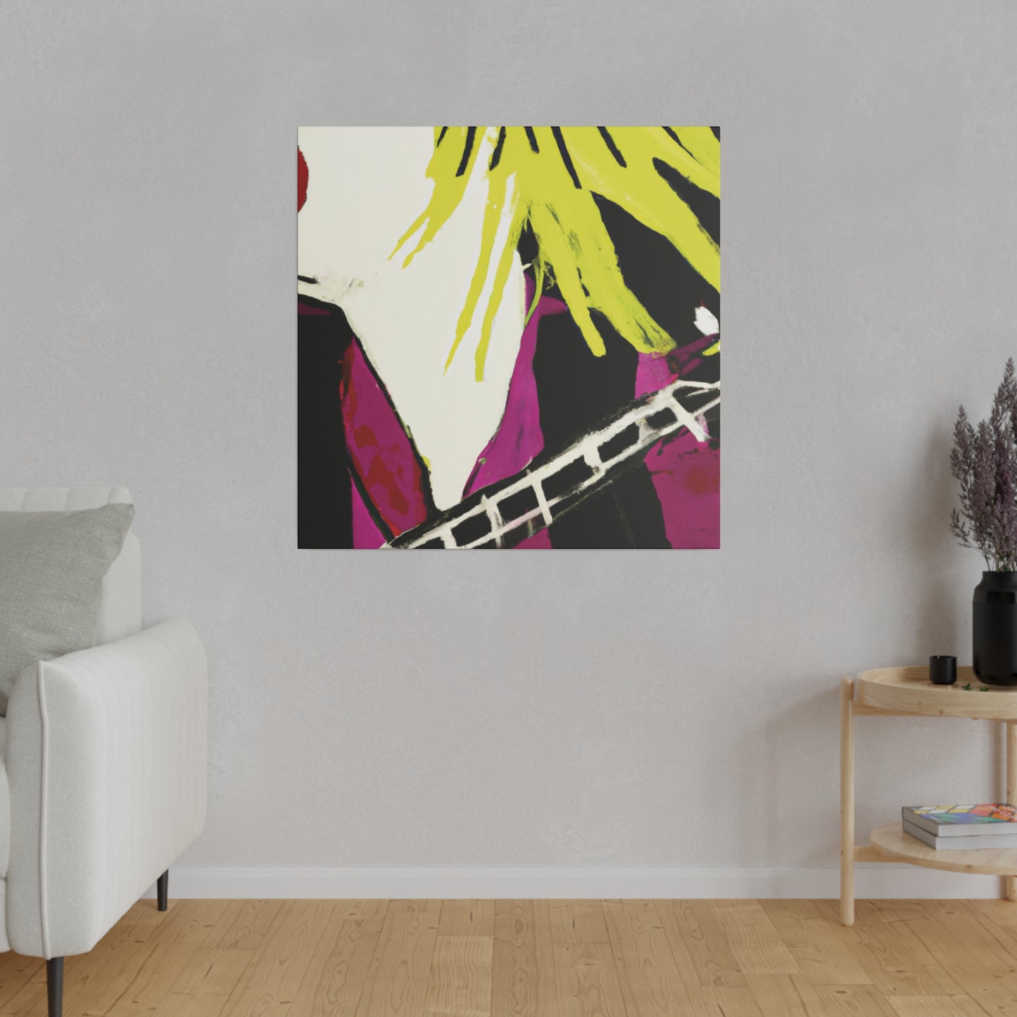 7182Q - Rockstar Painting Print | Face | Abstract | Poster | Home Decor | Wall Art | Music Art | Canvas