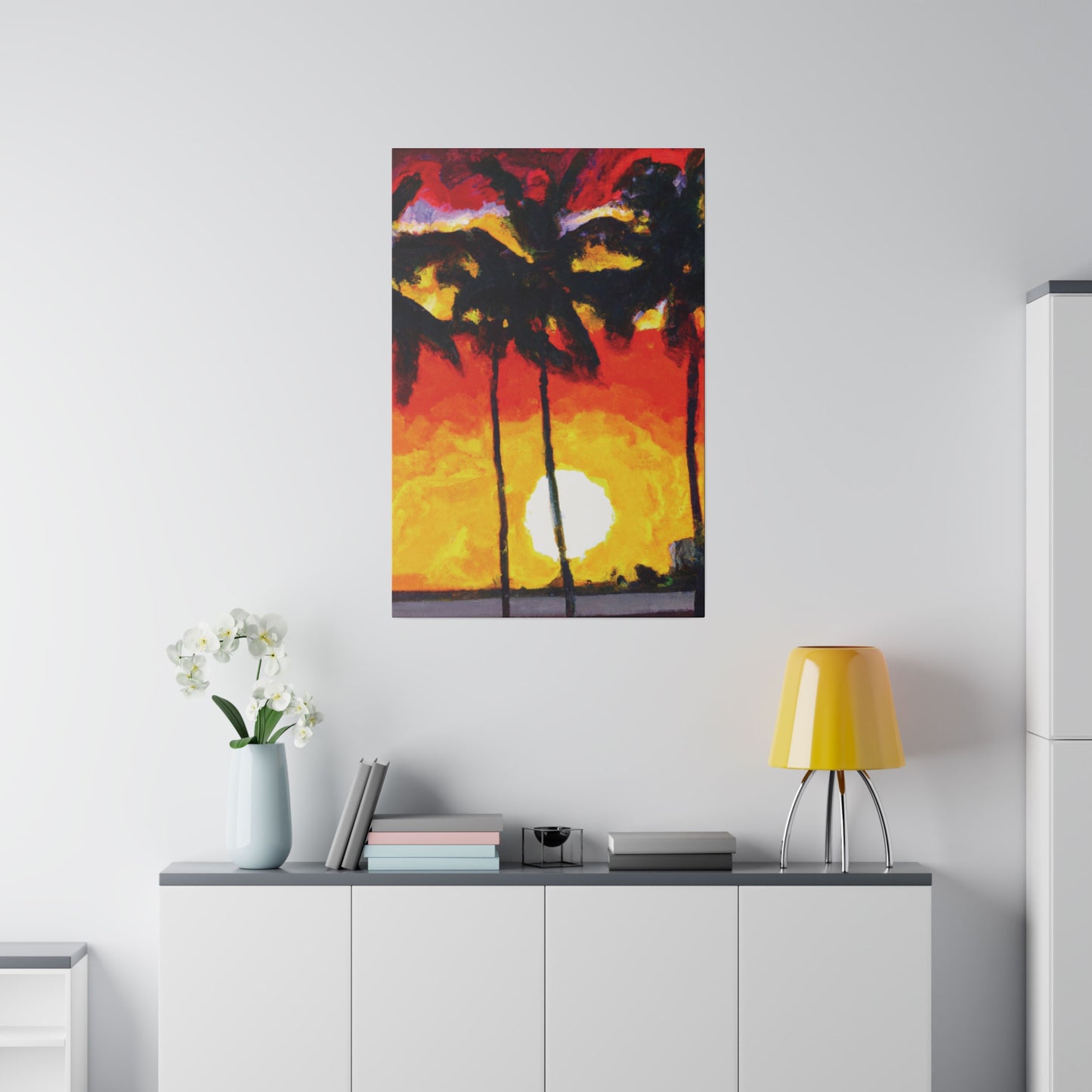 6973R - Miami Beach Sunset Painting Print | Miami | Beach | Sunset | Poster | Home Decor | Wall Art | Canvas