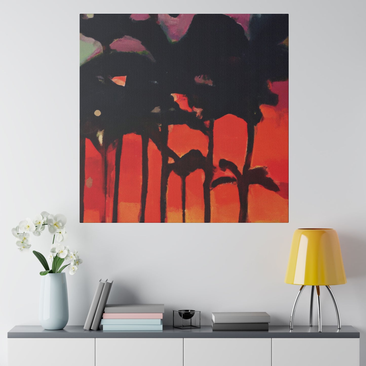 9653K - Miami Beach Sunset Painting Print | Miami | Beach | Sunset | Poster | Home Decor | Wall Art | Canvas