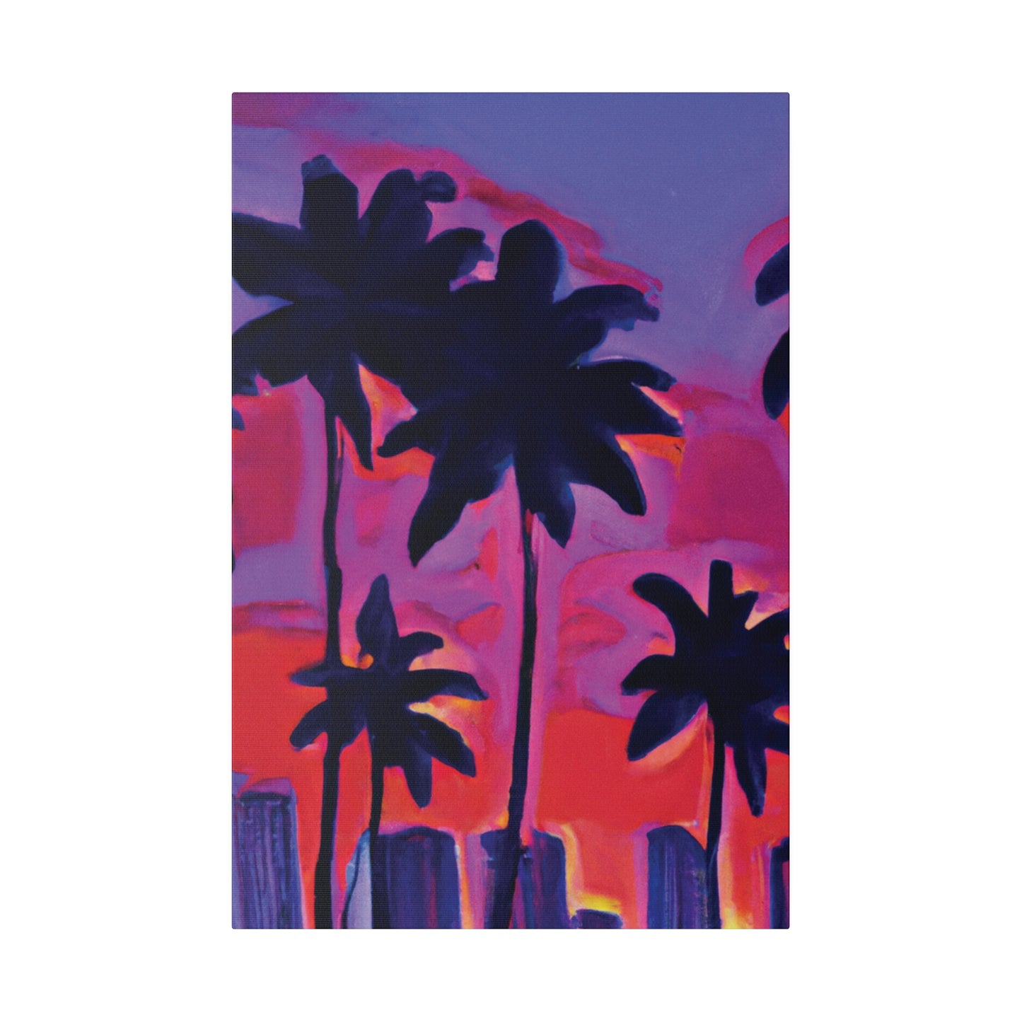 641R - Miami Beach Sunset Painting Print | Miami | Beach | Sunset | Poster | Home Decor | Wall Art | Canvas