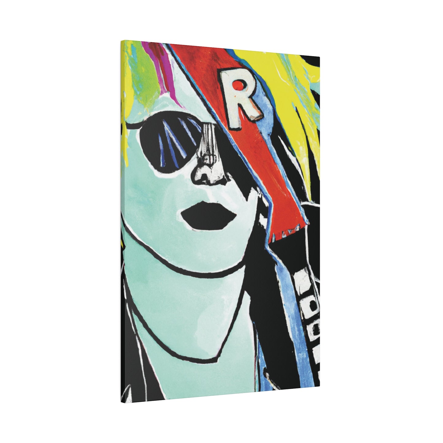 9391O - Rockstar Painting Print | Face | Abstract | Poster | Home Decor | Wall Art | Music Art | Canvas