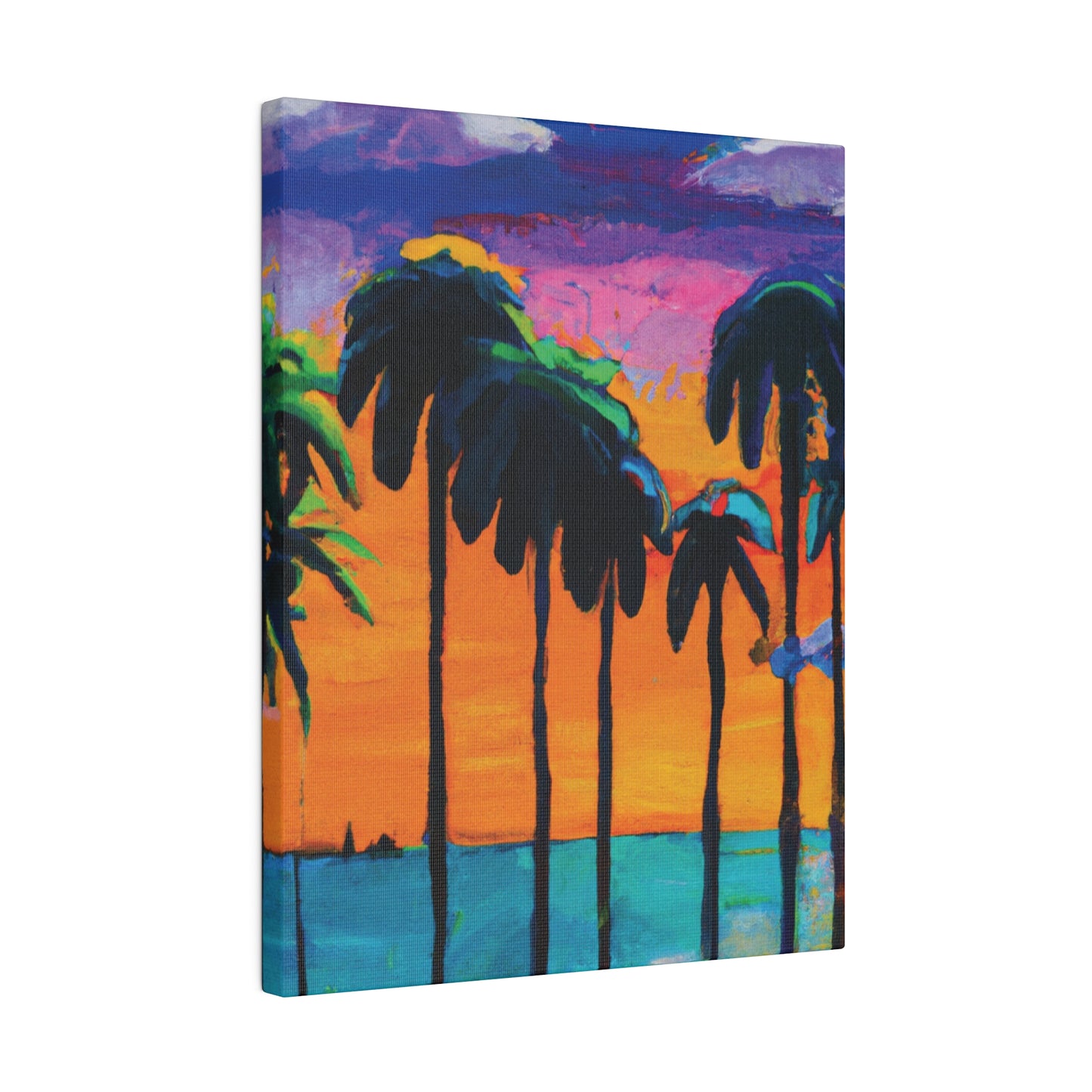 9331M - Miami Beach Sunset Painting Print | Miami | Beach | Sunset | Poster | Home Decor | Wall Art | Canvas