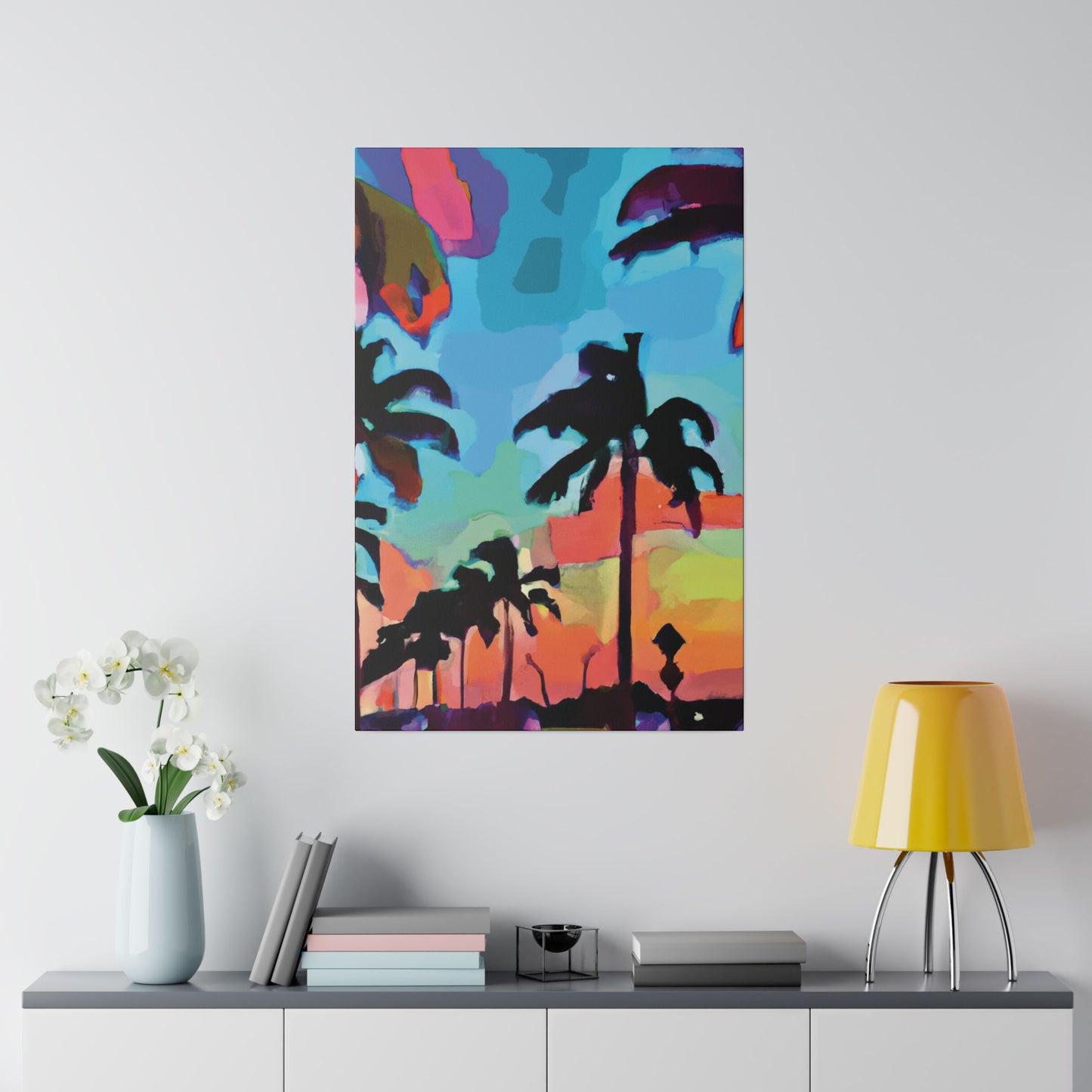 7439V - Miami Beach Sunset Painting Print | Miami | Beach | Sunset | Poster | Home Decor | Wall Art | Canvas