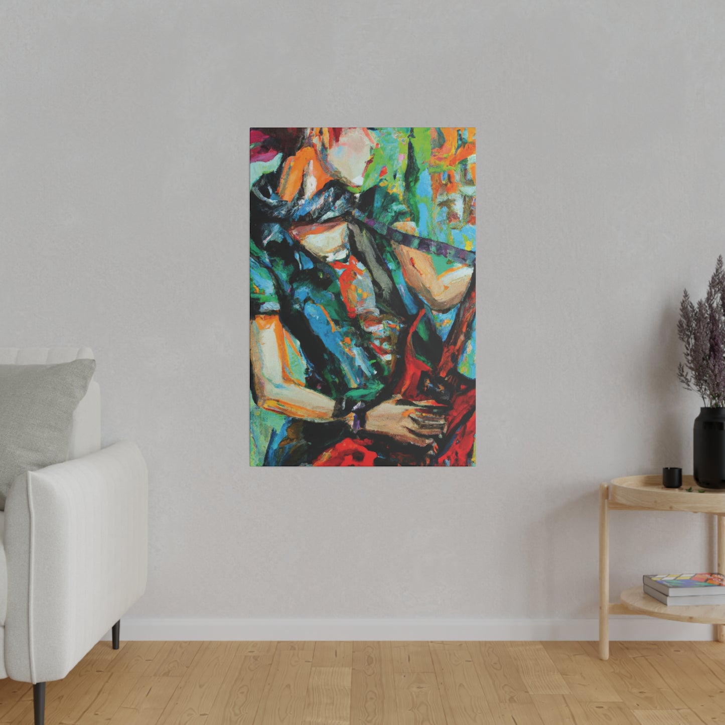 5279Q - Rockstar Oil Painting Style Print | Poster | Home Decor | Wall Art | Music Art | Canvas