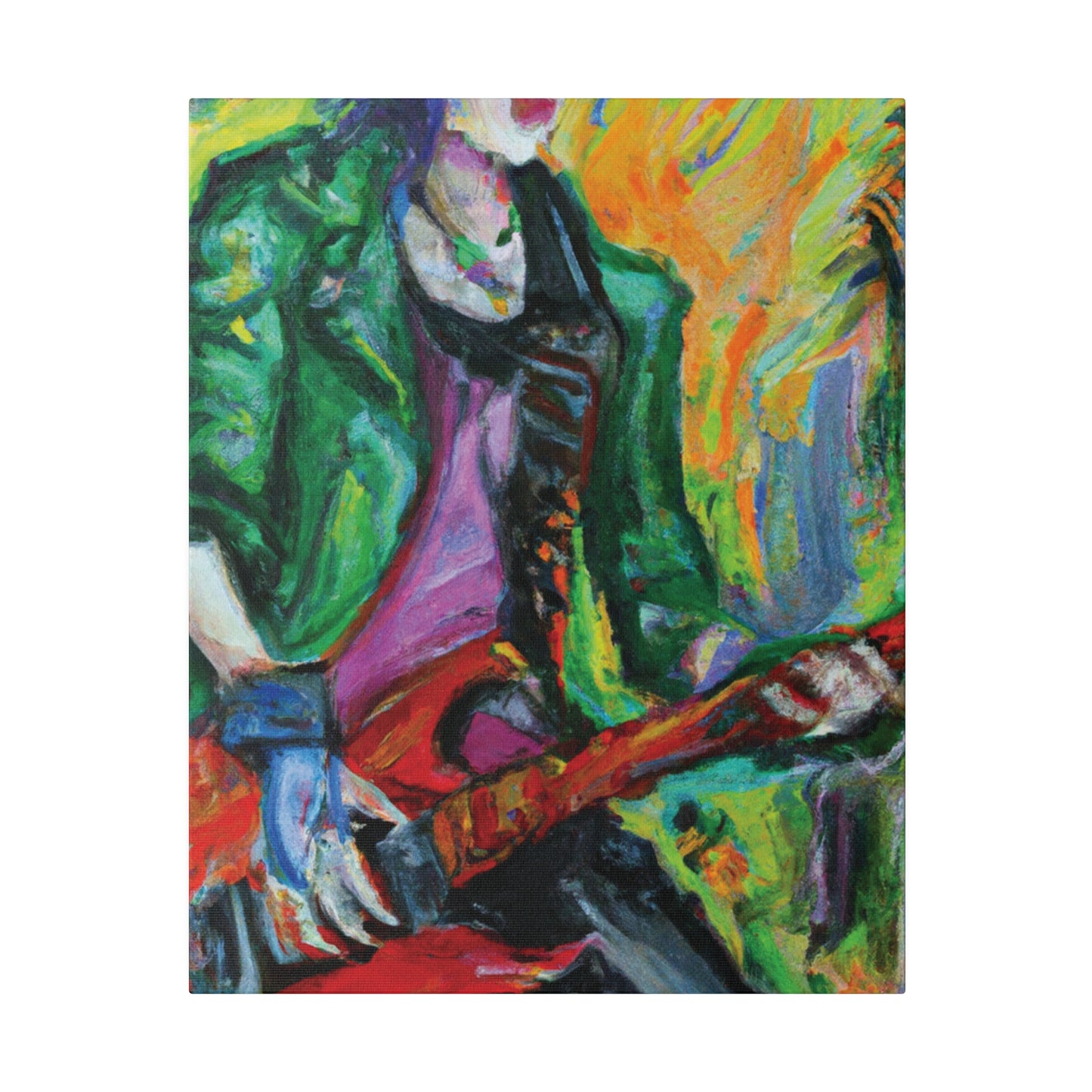 8272F - Rockstar Oil Painting Style Print | Poster | Home Decor | Wall Art | Music Art | Canvas