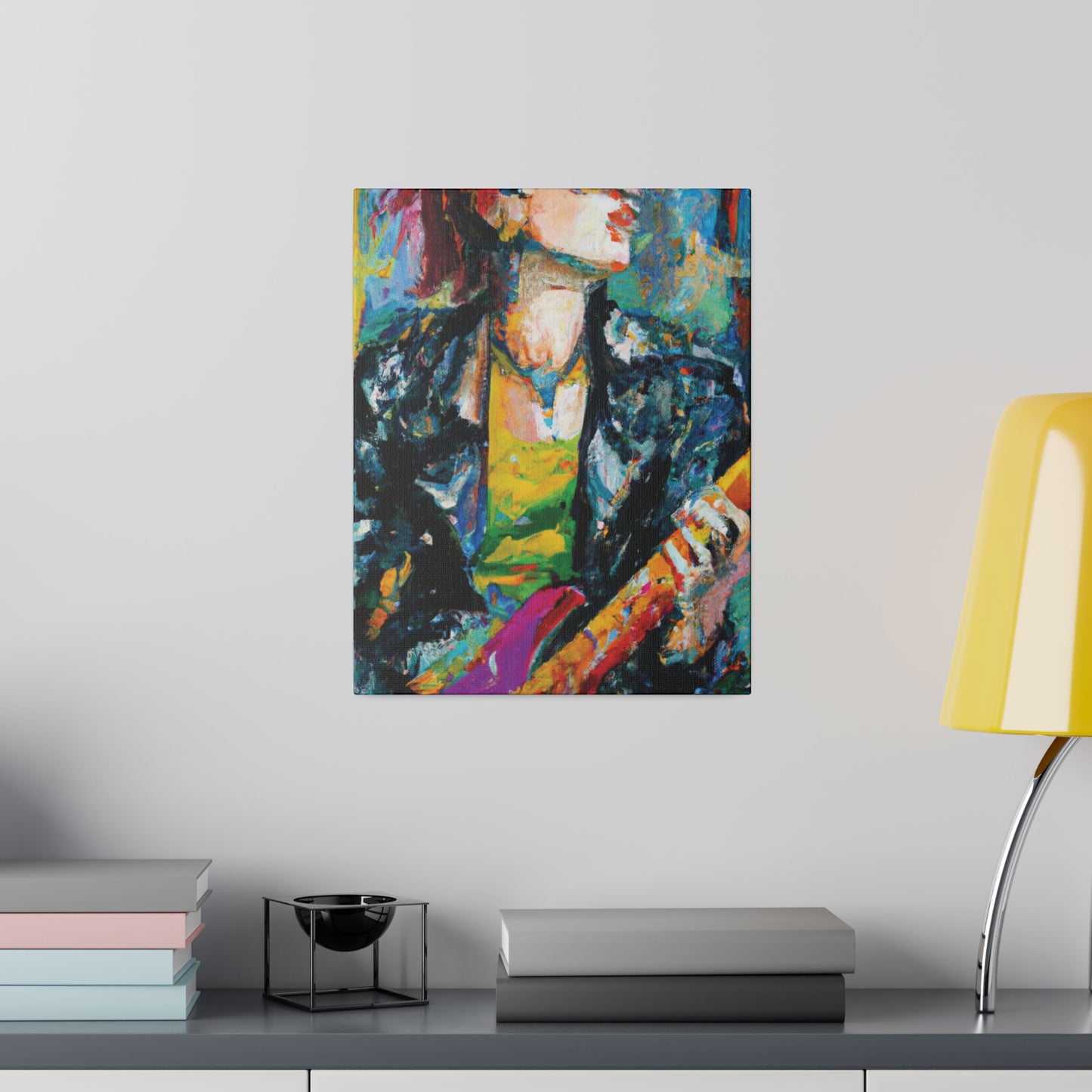 4638F - Rockstar Oil Painting Style Print | Poster | Home Decor | Wall Art | Music Art | Canvas