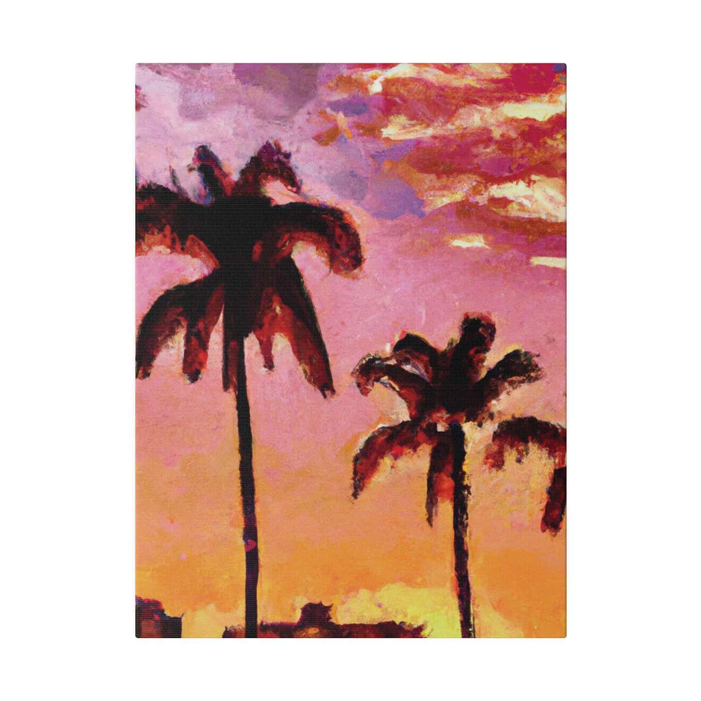 7485A - Miami Beach Sunset Painting Print | Miami | Beach | Sunset | Poster | Home Decor | Wall Art | Canvas