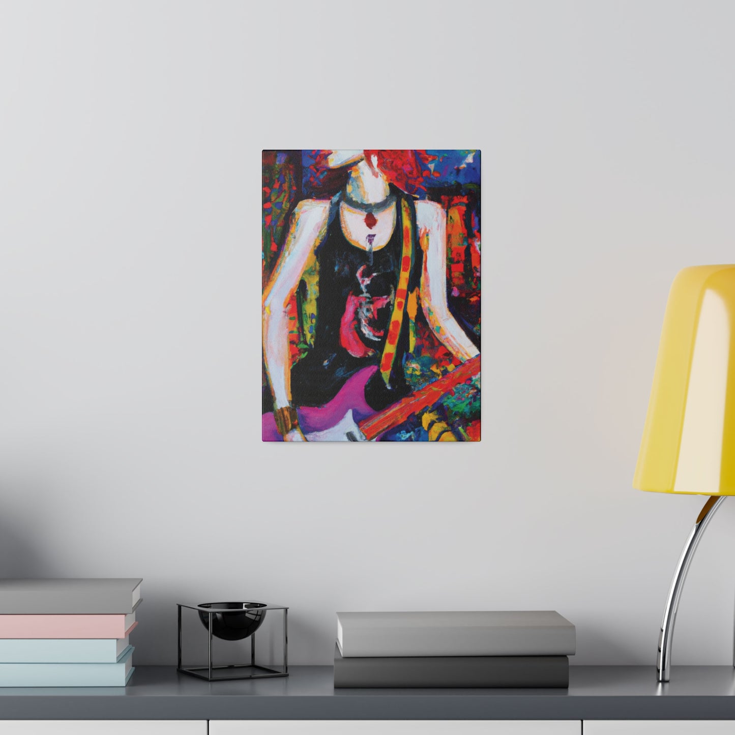 9648D - Rockstar Oil Painting Style Print | Poster | Home Decor | Wall Art | Music Art | Canvas