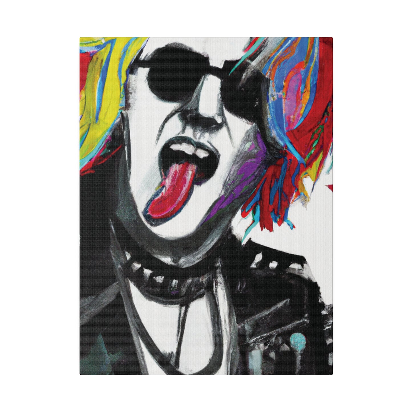 5679K - Rockstar Painting Print | Face | Abstract | Poster | Home Decor | Wall Art | Music Art | Canvas